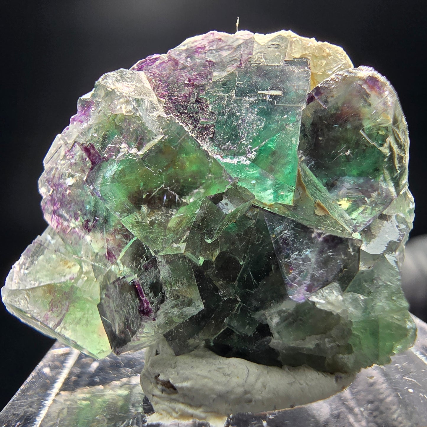 Klare Phantom Fluorit Würfel Stufe grün lila Okorusu Namibia 28*21*11mm Sammlung