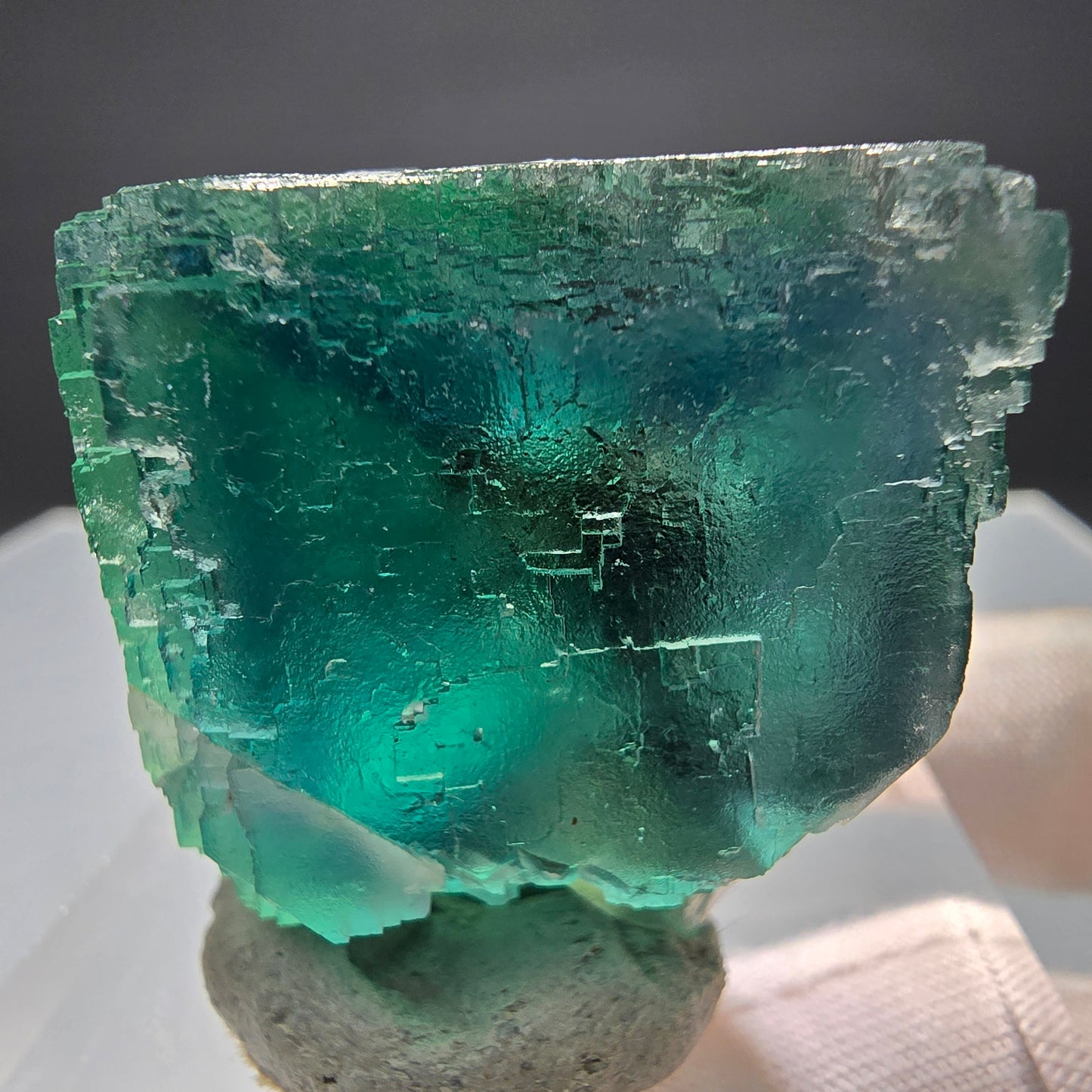 Klare Phantom Fluorit Würfel Stufe grün gelb Okorusu Namibia 47*42*30mm Sammlung