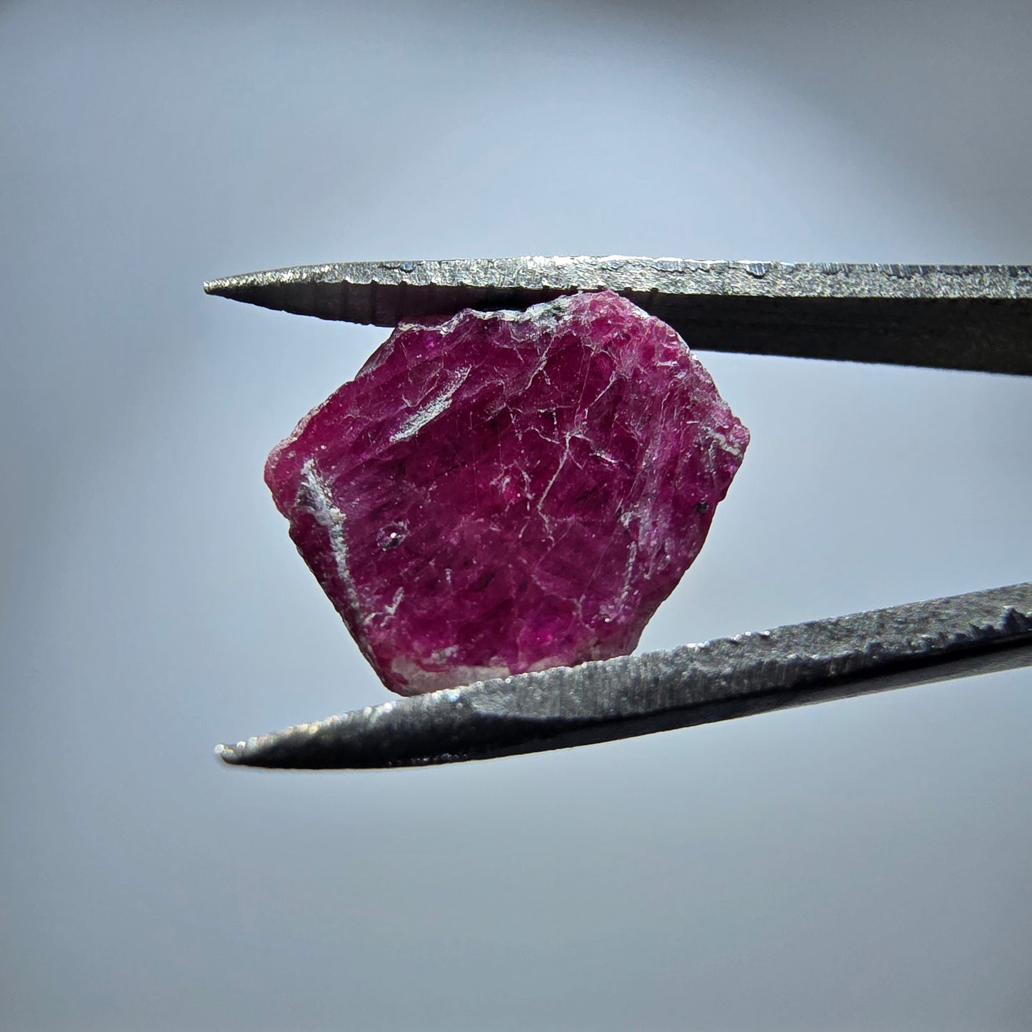 Seltene Rubin Scheibe, rot (UV Mineral) Unbekannt 12*10*2mm
