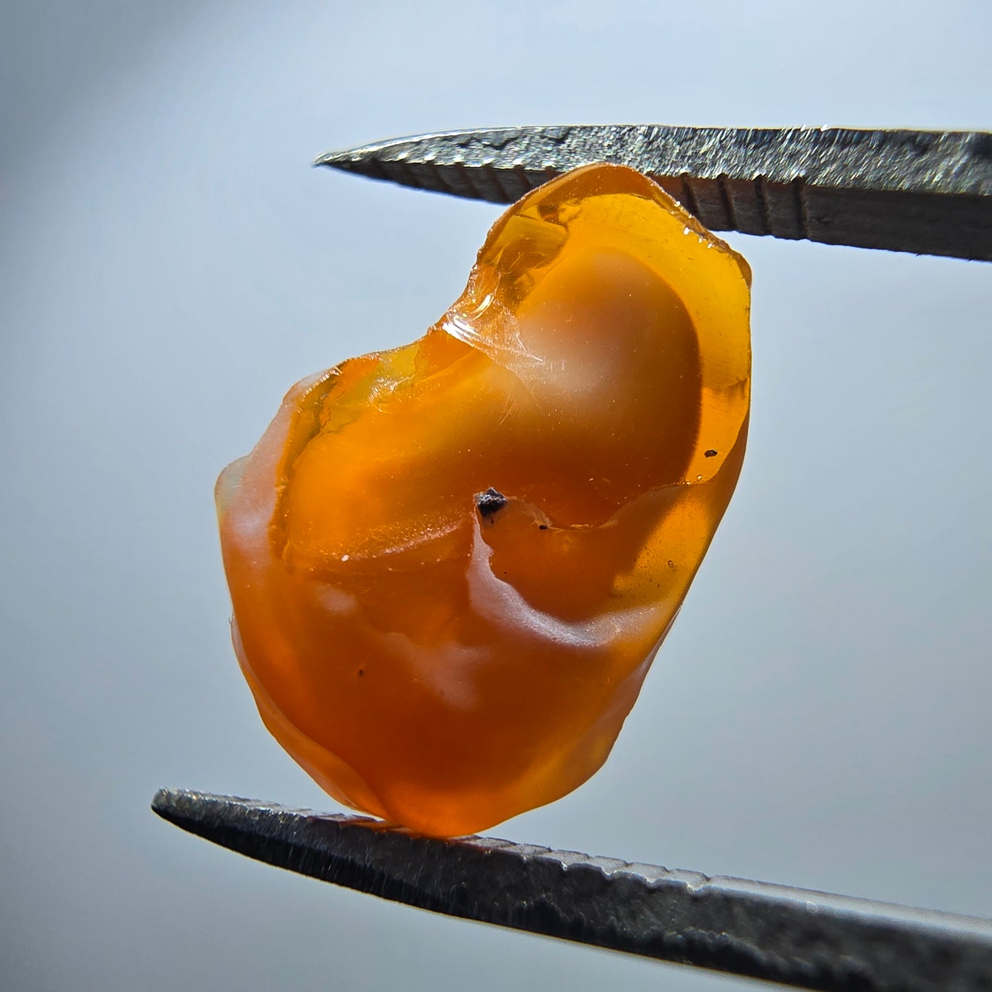 Seltener Feueropal Kristall, rot orange Mexiko 15*10*6mm