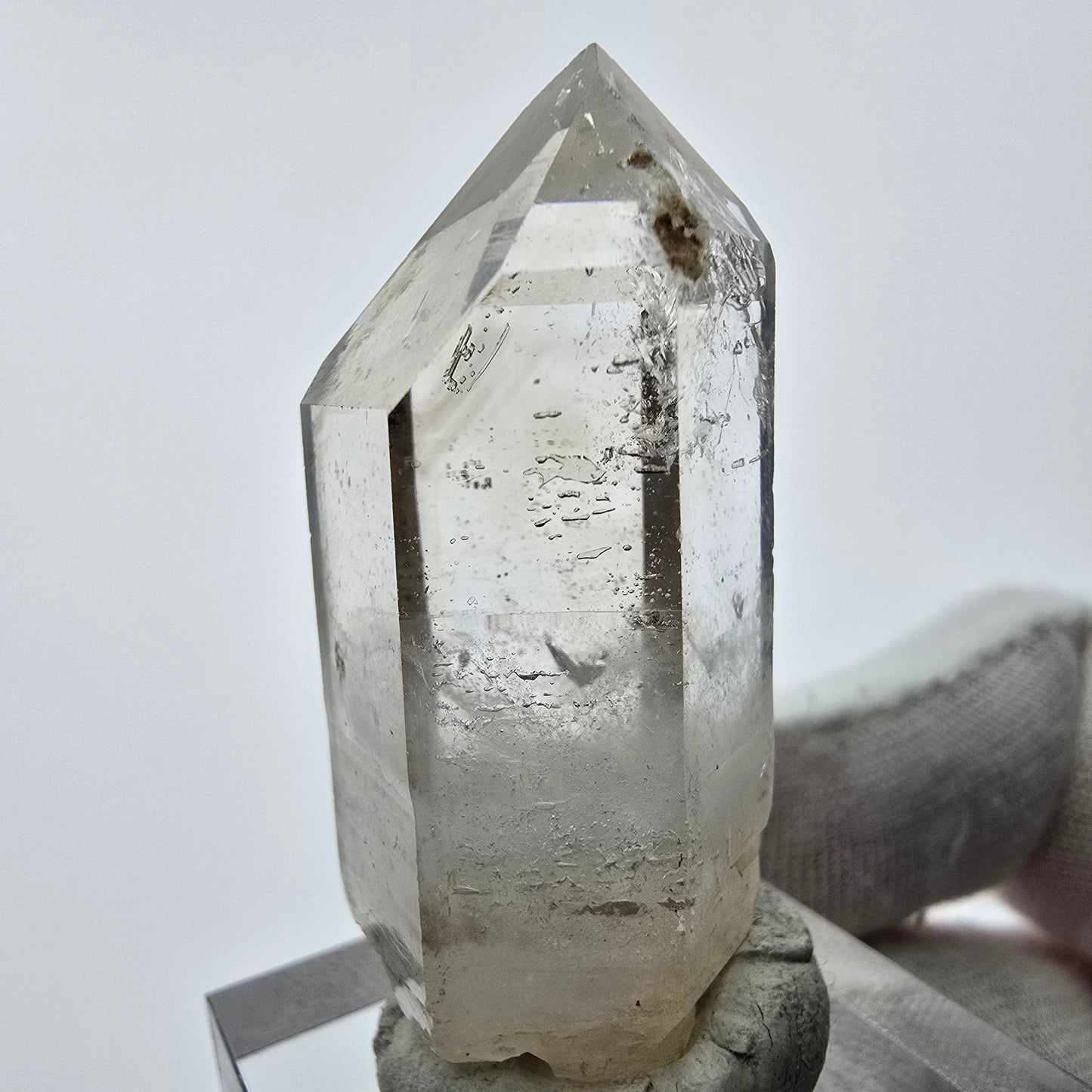 Enhydro Phantom Smoky Quartz Tip 1x Bubble Goboboseb, Namibie 42*17*16mm