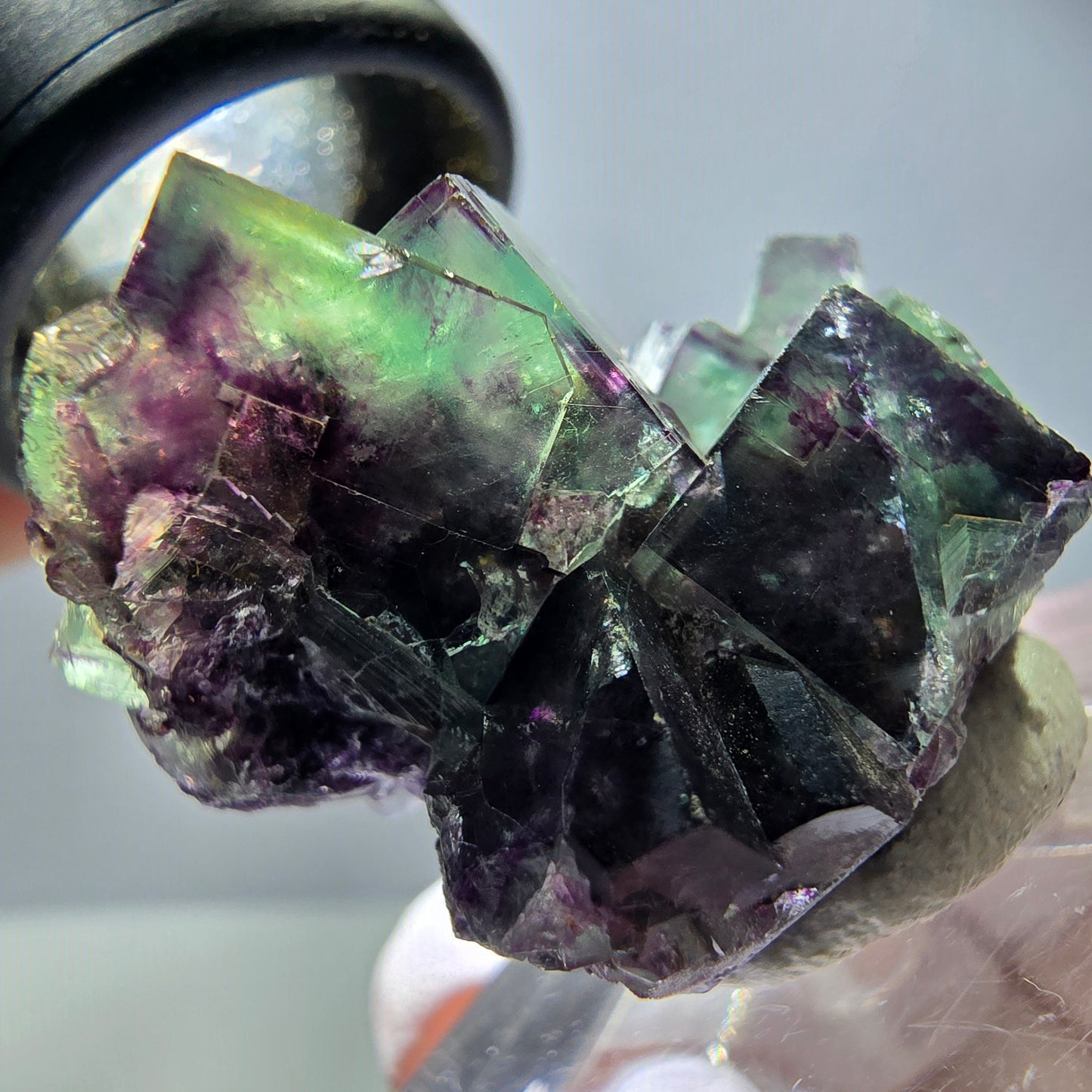 Rare Fluorite Cube Specimen, green purple Okorusu, Namibia 35*24*19mm