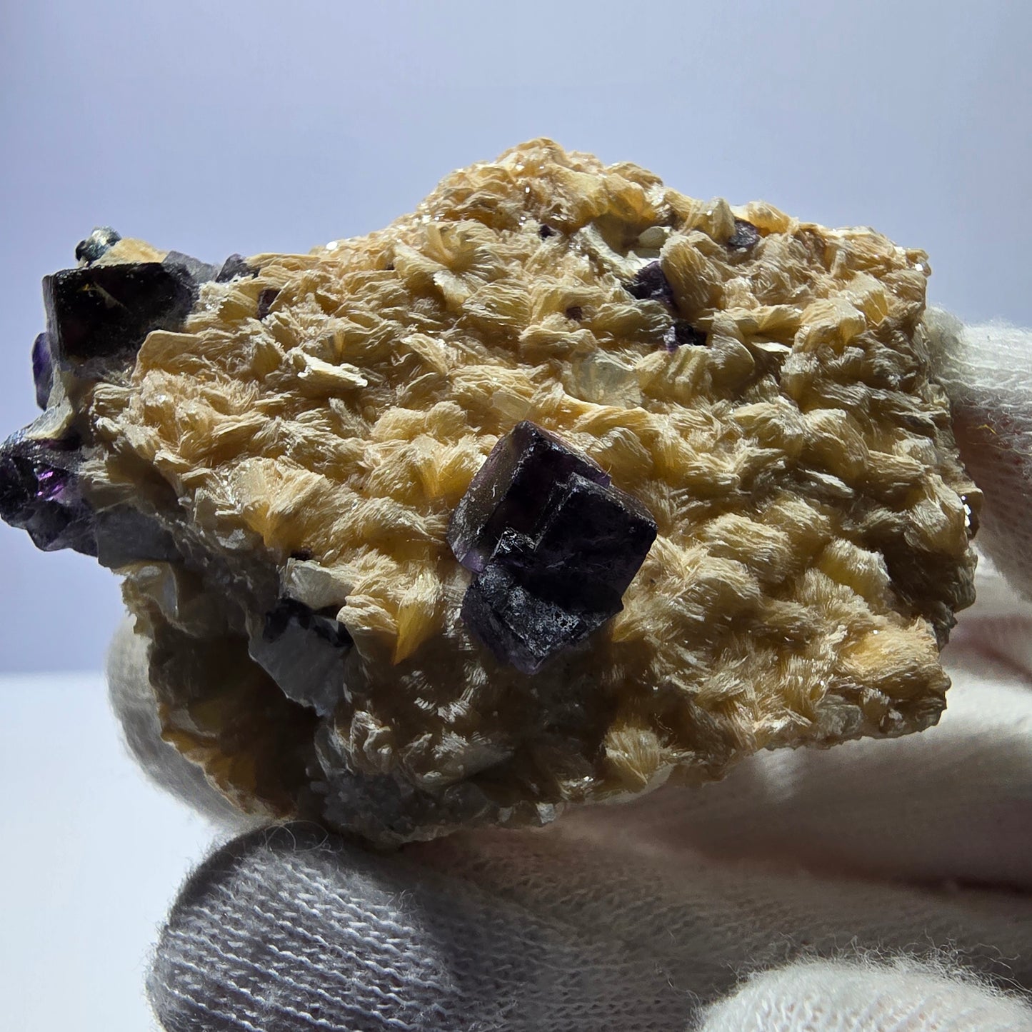 Bunte Phantom Fluorit Schörl Turmalin Muskovit Stufe Erongo, Namibia 57*41*25mm