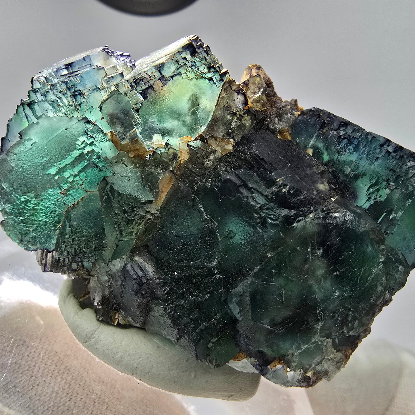 Phantom Fluorit Würfel Stufe grün lila gelb gestuft Okorusu, Namibia 55*33*32mm