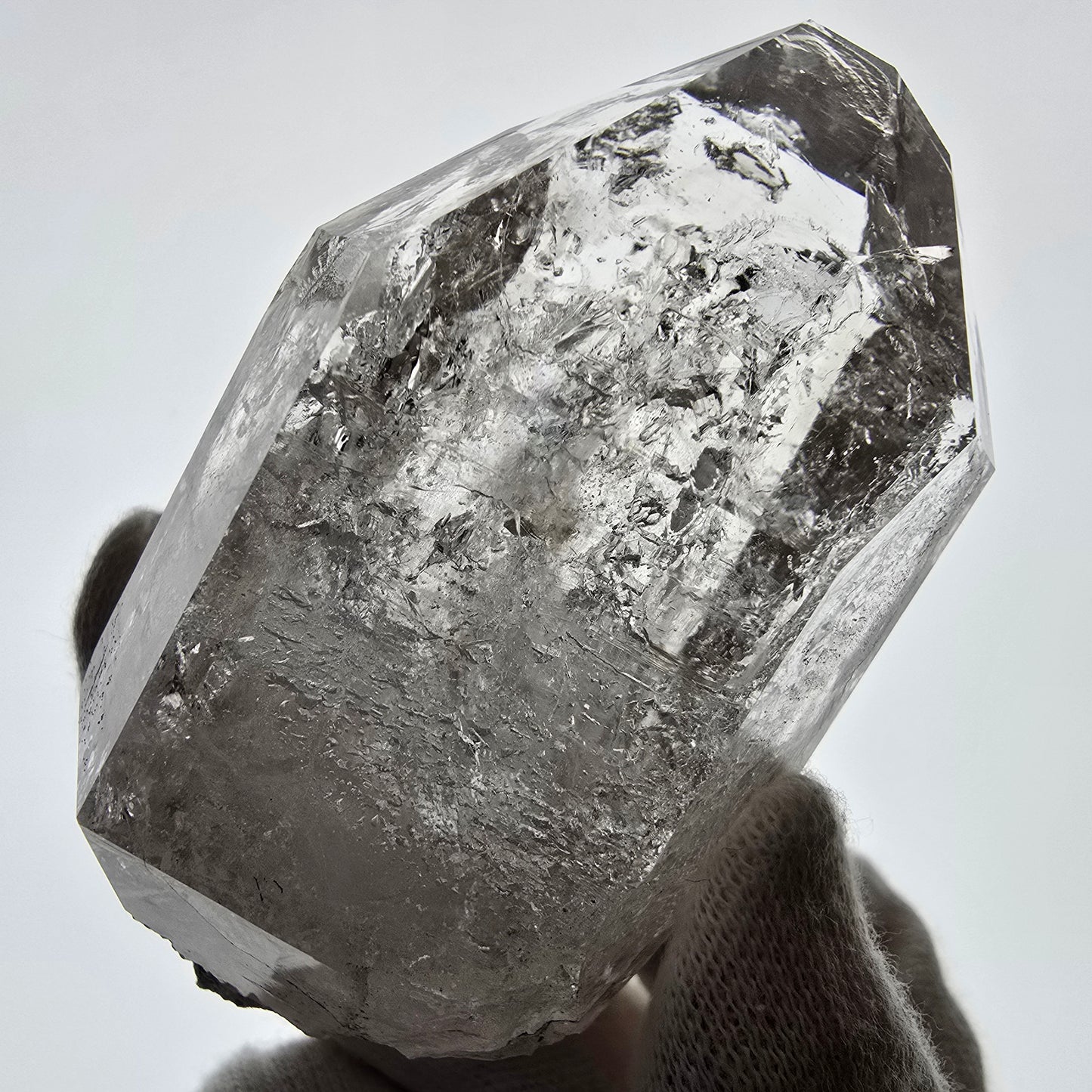Enhydro Skeleton Phantom Smoky Quartz Scepter, 2x Bubble Valentine Pocket, Namibia 76*44*32mm