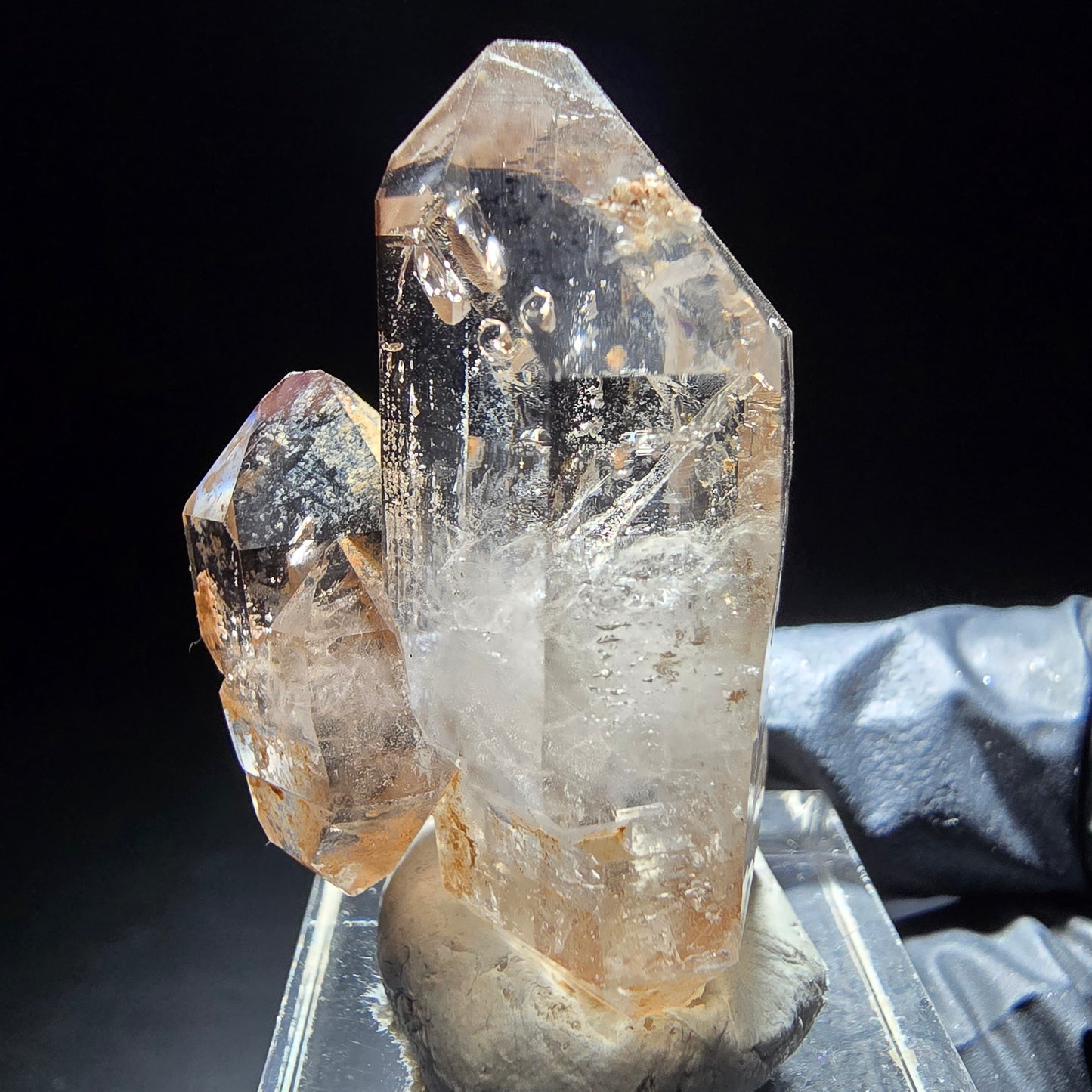 Phantom Rauchquarz Doppelender Stufe Goboboseb, Namibia 41*25*16mm Sammlung