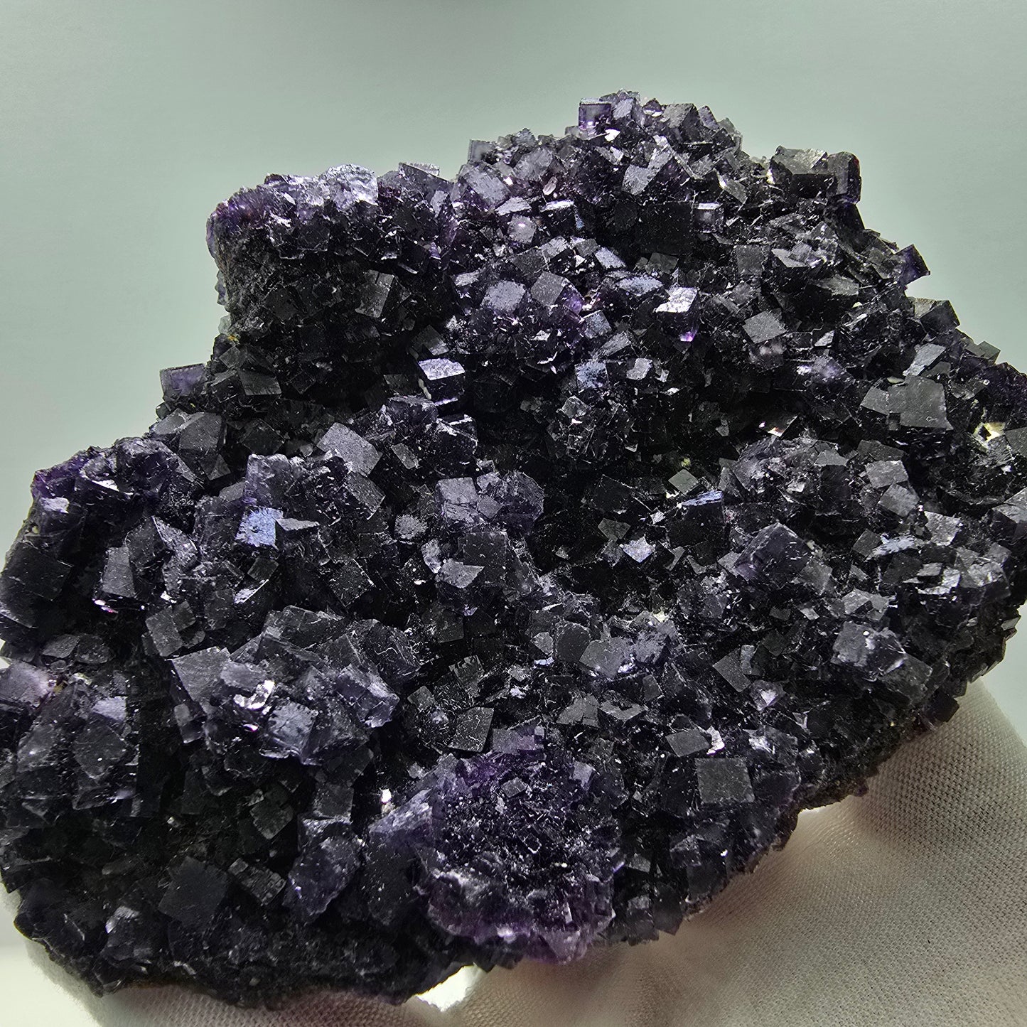 Große Phantom Fluorit Würfel Stufe, doppelseitig Okorusu, Namibia 120*90*30mm