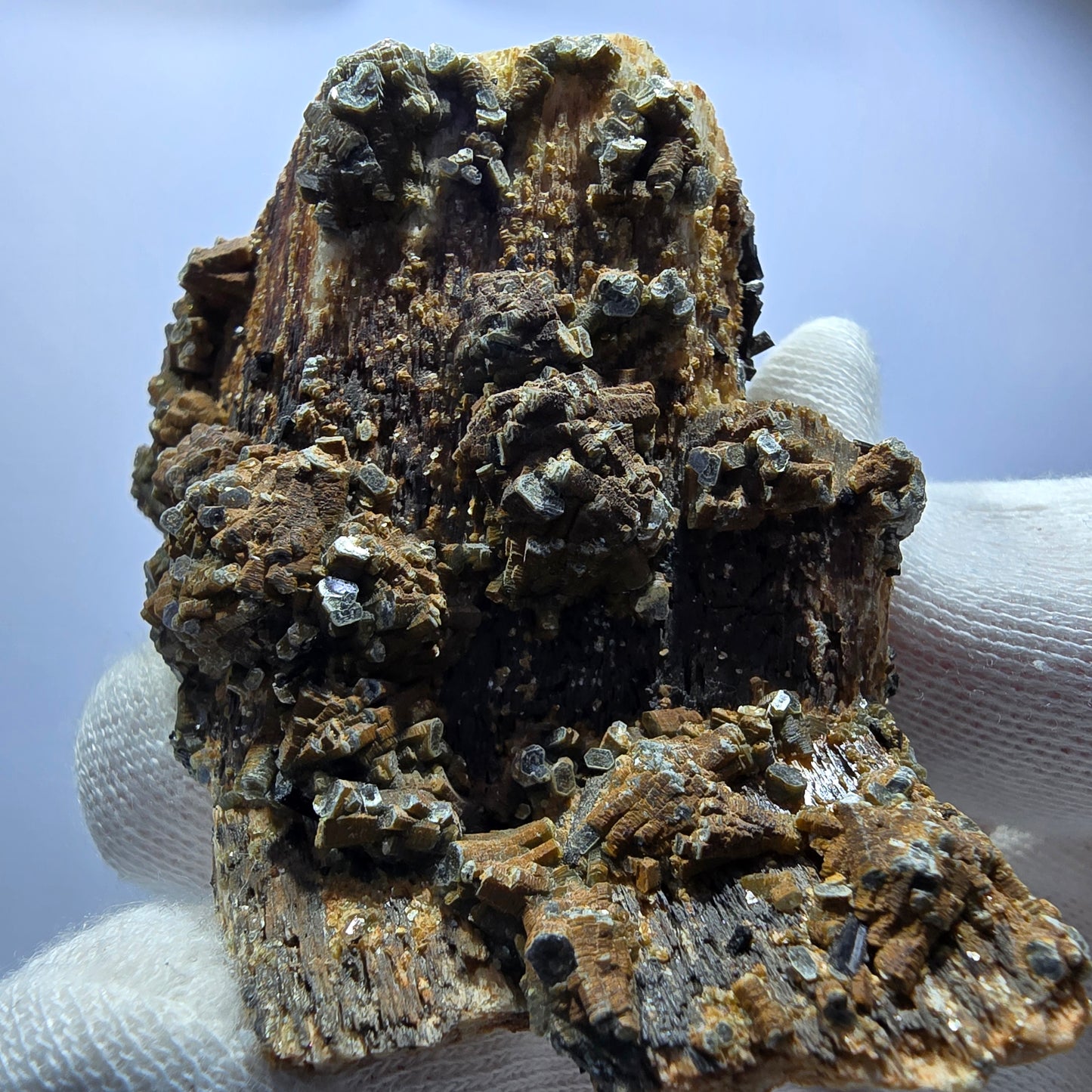 Tourmaline Schörl, muscovite, calcite UV, stade orthose Erongo, Namibie 82*55*45mm