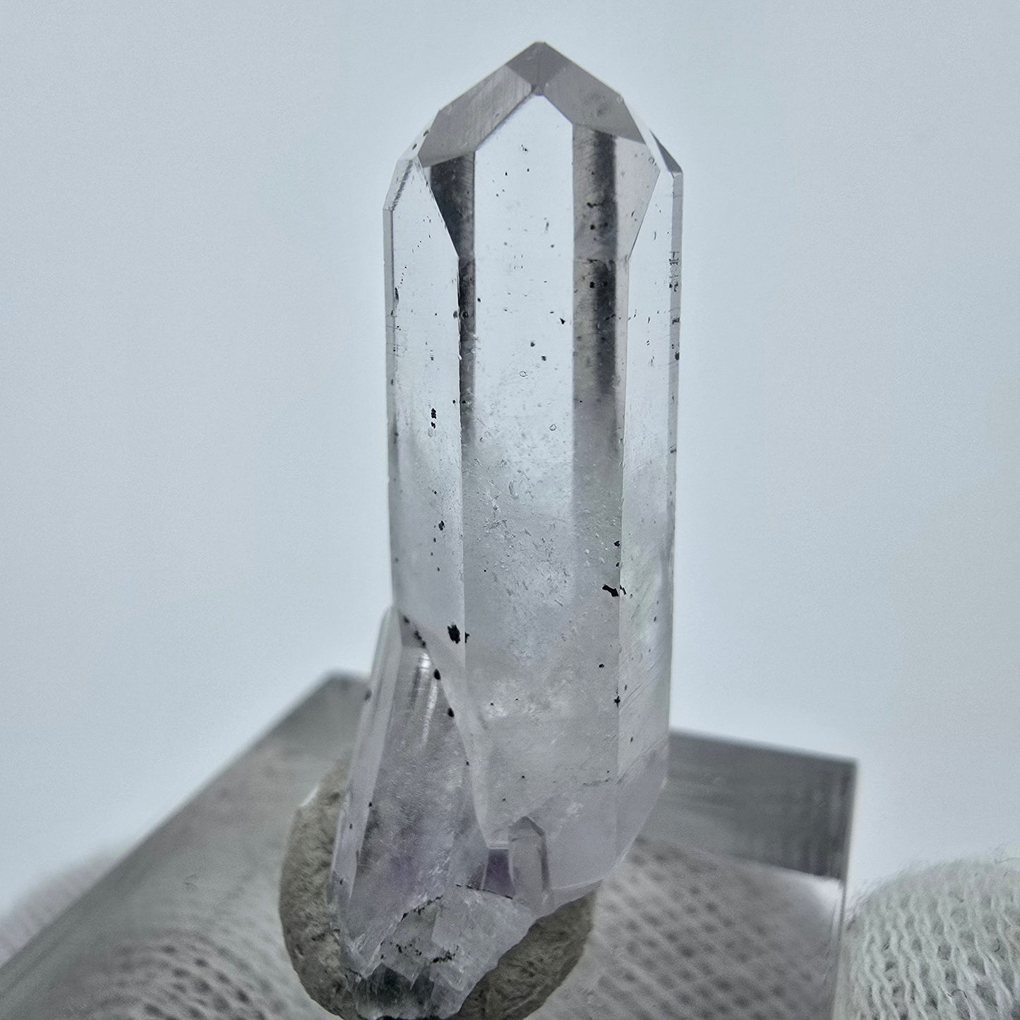 Phantom Hämatit Amethyst Quarz Spitze Streep Mine, Goboboseb, Namibia 31*15*9mm
