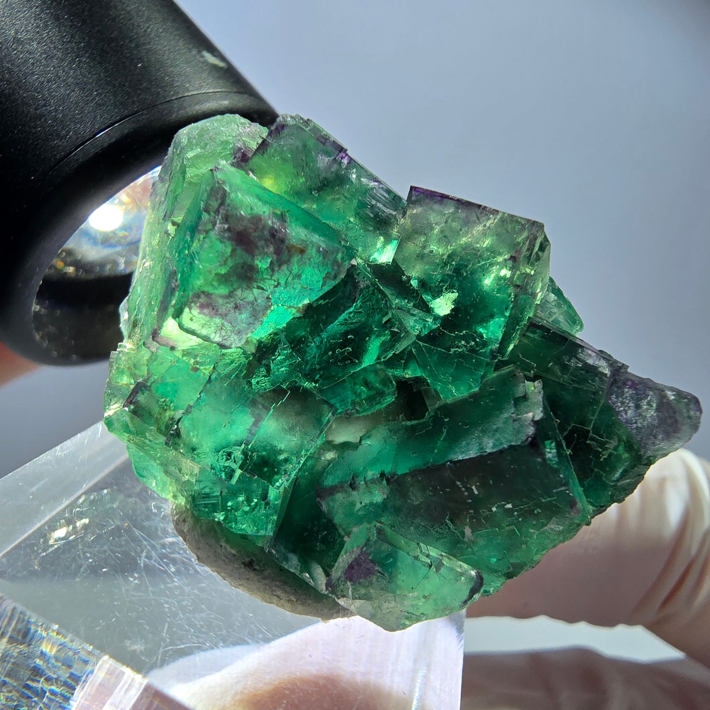 Rare Fluorite Cube Specimen, green purple Okorusu, Namibia 37*25*13mm