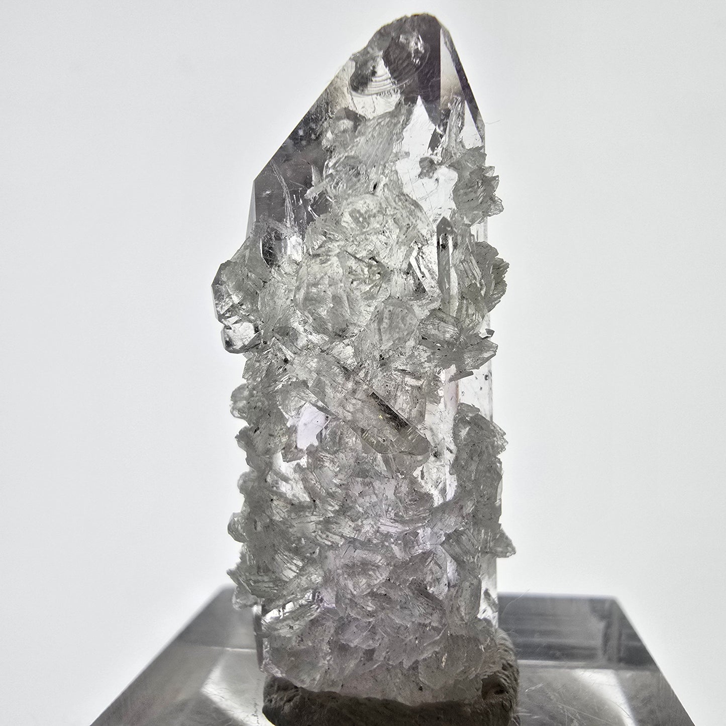 Phantom Amethyst with Analcim, Prehnite Streep Mine, Goboboseb, Namibia 33*15*10mm