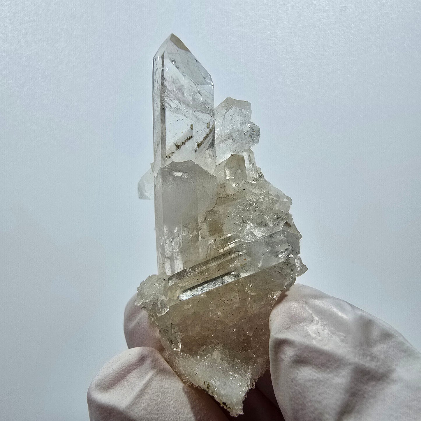 Spécimen de quartz transparent à double terminaison Streep Mine, Goboboseb, Namibie 45*22*25 mm