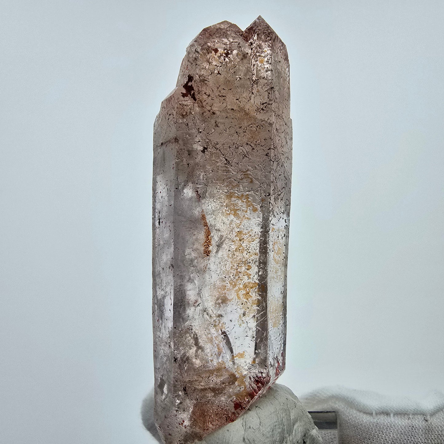 Großer Harlekin Phantom Amethyst DT Kristall Goboboseb, Namibia 71*23*19mm