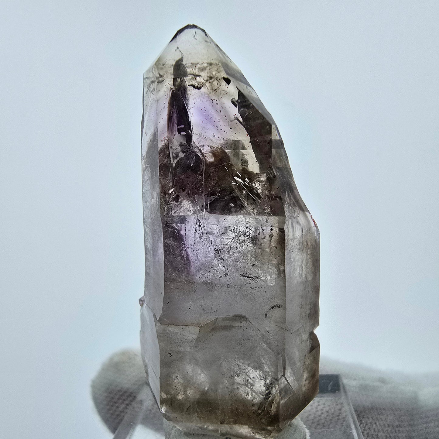 Enhydro Harlekin Amethyst DT Zepter, 1x Blase Goboboseb, Namibia 45*20*17mm