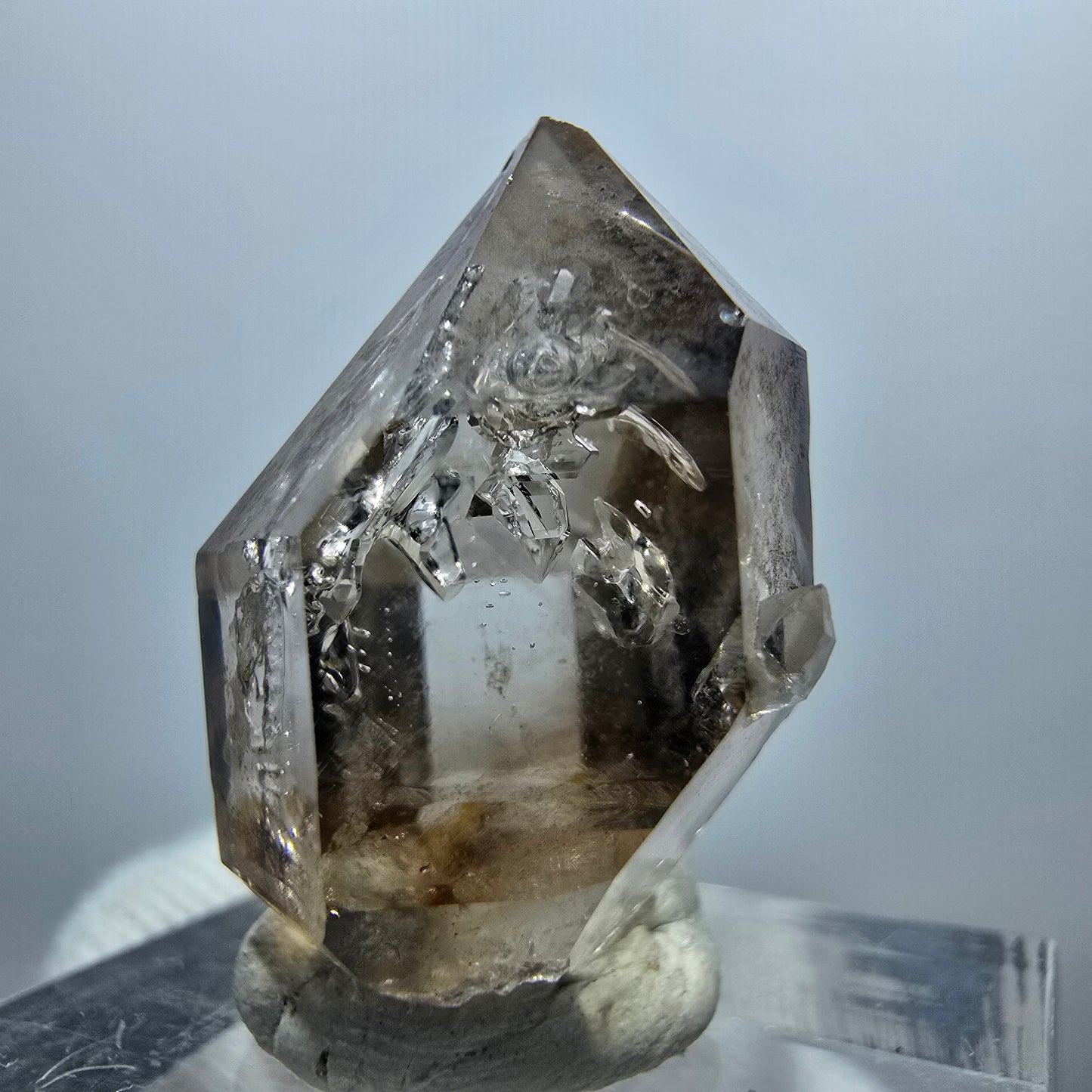 Enhydro Phantom Smoky Quartz Scepter, 1x Bubble Goboboseb, Namibia 24*18*17mm