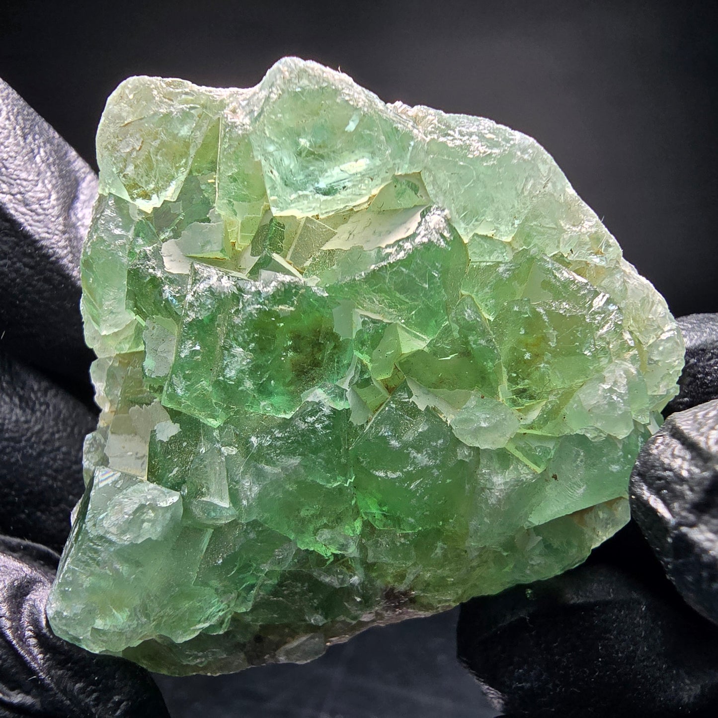 Cubes de fluorite très clairs niveau vert Okorusu, collection Namibie 47*47*17mm