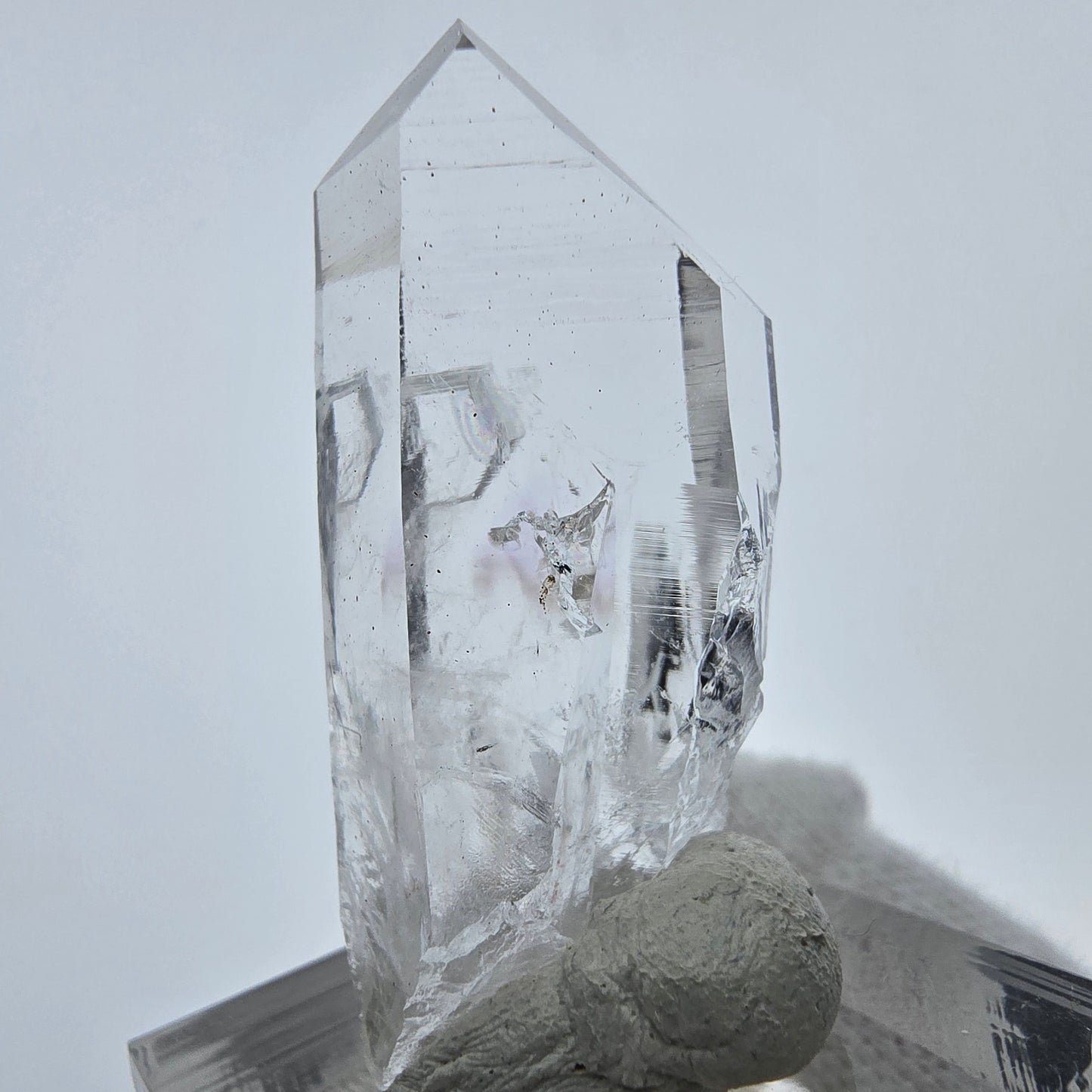 Klare Lemurian Phantom Quarz Spitze Streep Mine, Goboboseb, Namibia 40*18*12mm