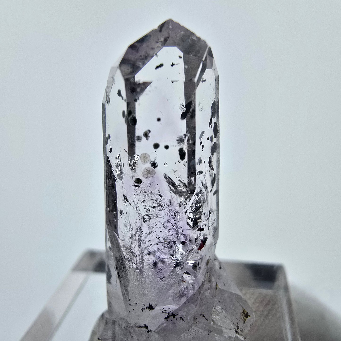 Enhydro Phantom Amethyst Hämatit Quarz Streep Mine Goboboseb Namibia 30*14*10mm Sammlung