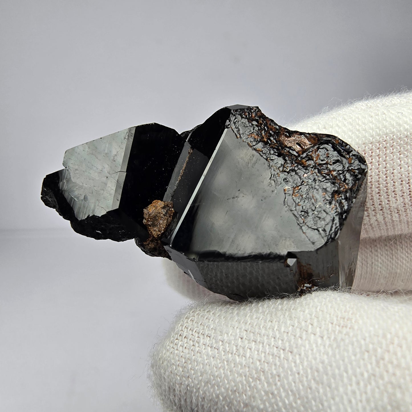 Symmetrische Schörl Turmalin mit Hyalit Stufe Erongo Namibia 36*24*21mm Sammlung