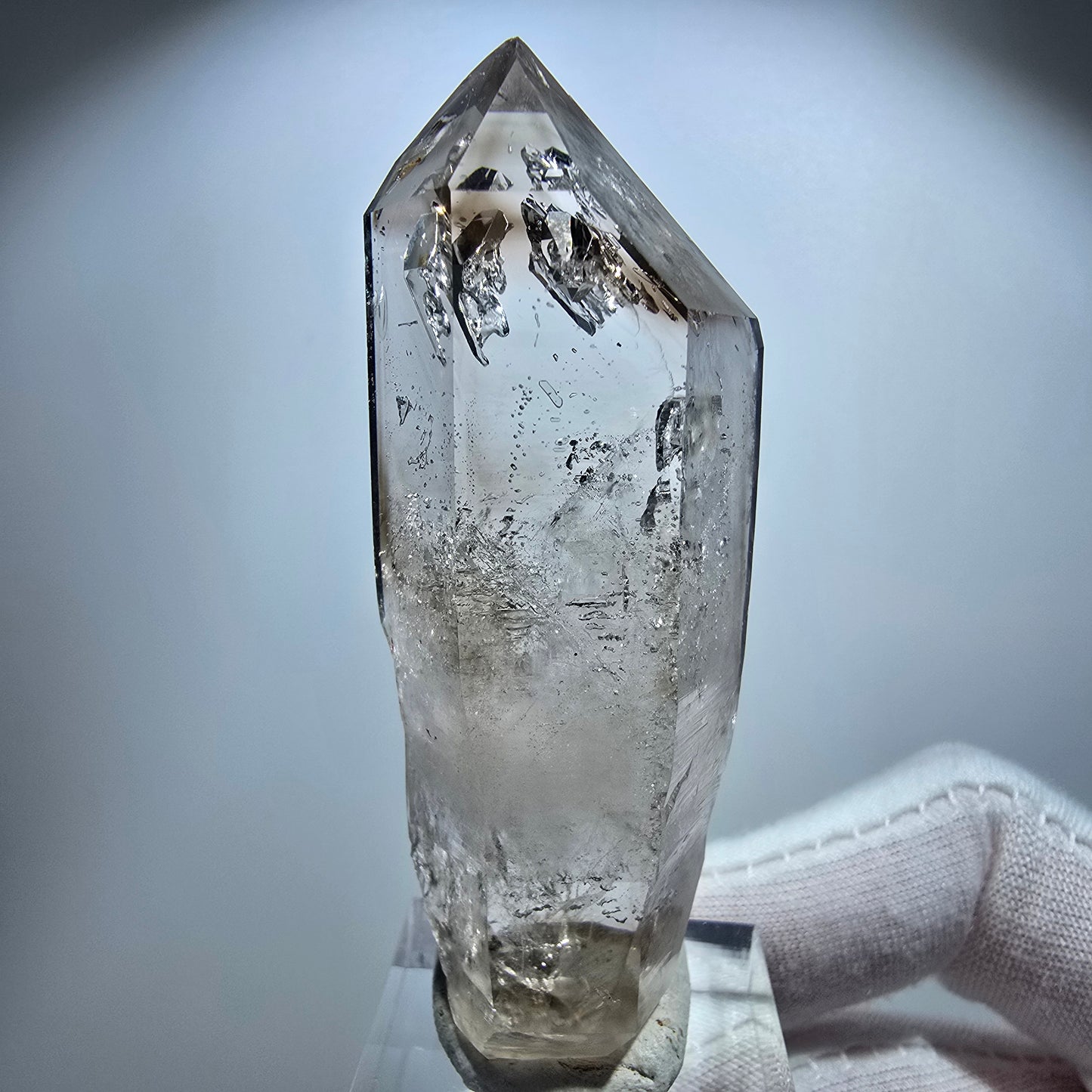 Großer Phantom Rauchquarz DT Zepter Kristall Goboboseb, Namibia 67*25*18mm