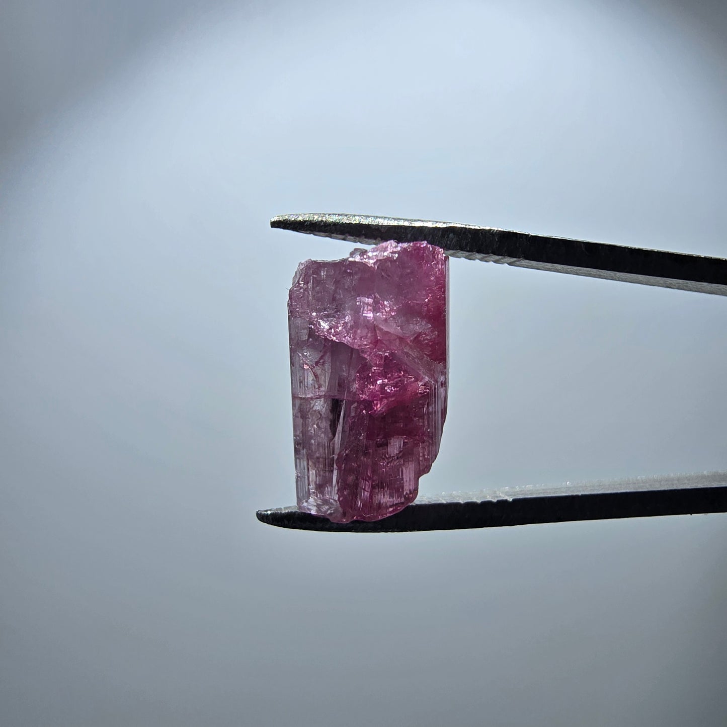 Cristal de tourmaline rubellite rare, rose Minas Gerais, Brésil 13 x 8 x 6 mm