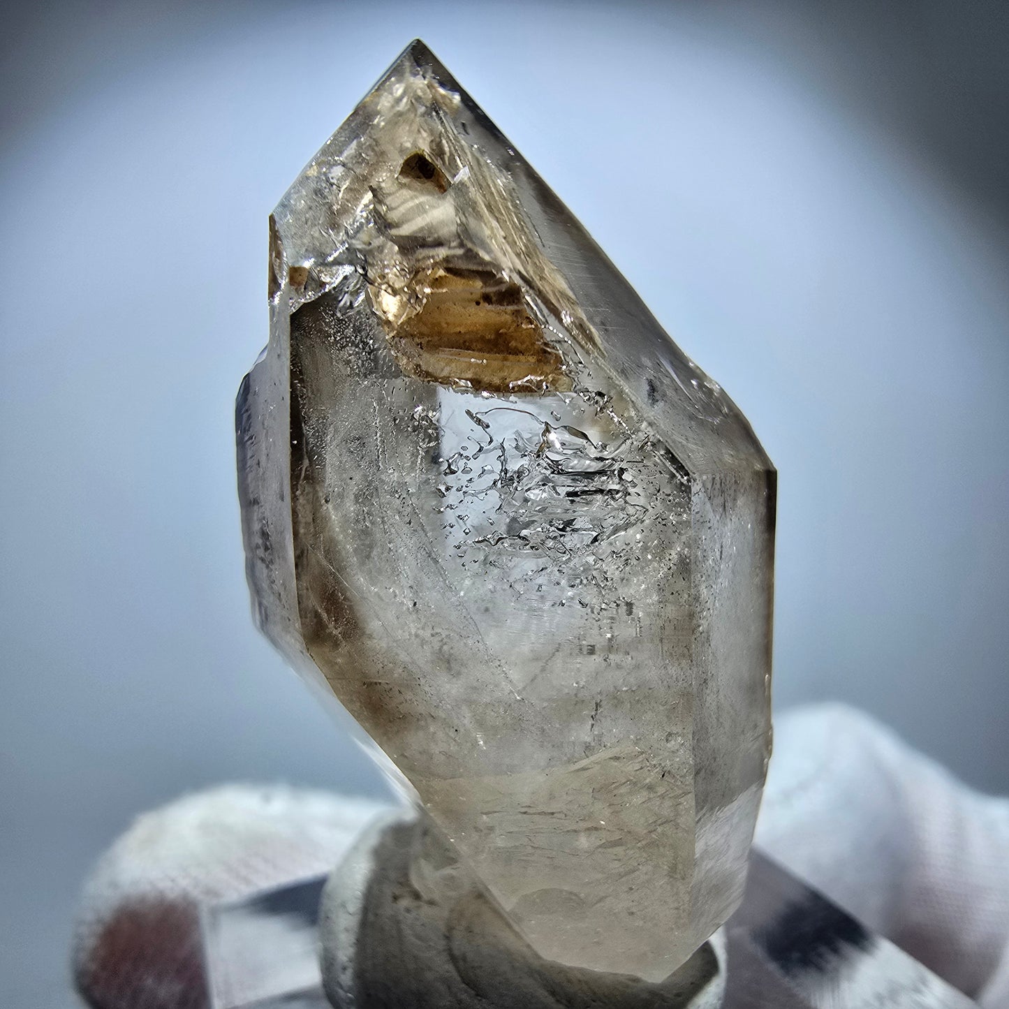 Enhydro Phantom Rauchquarz Fenster DT Zepter Goboboseb, Namibia 41*22*17mm