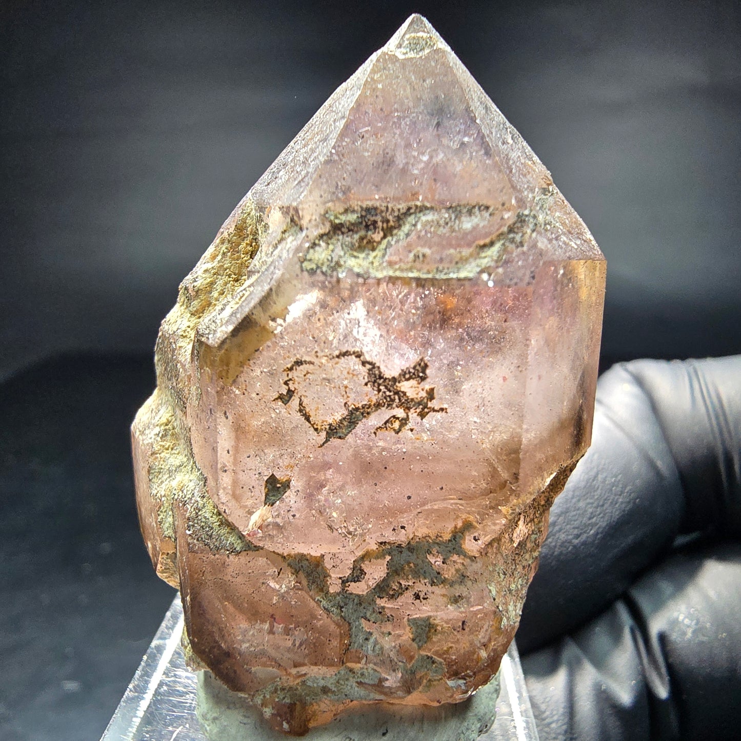 Schöne Phantom Amethyst Zepter Spitze lila Brandberg, Namibia 44*32*21mm