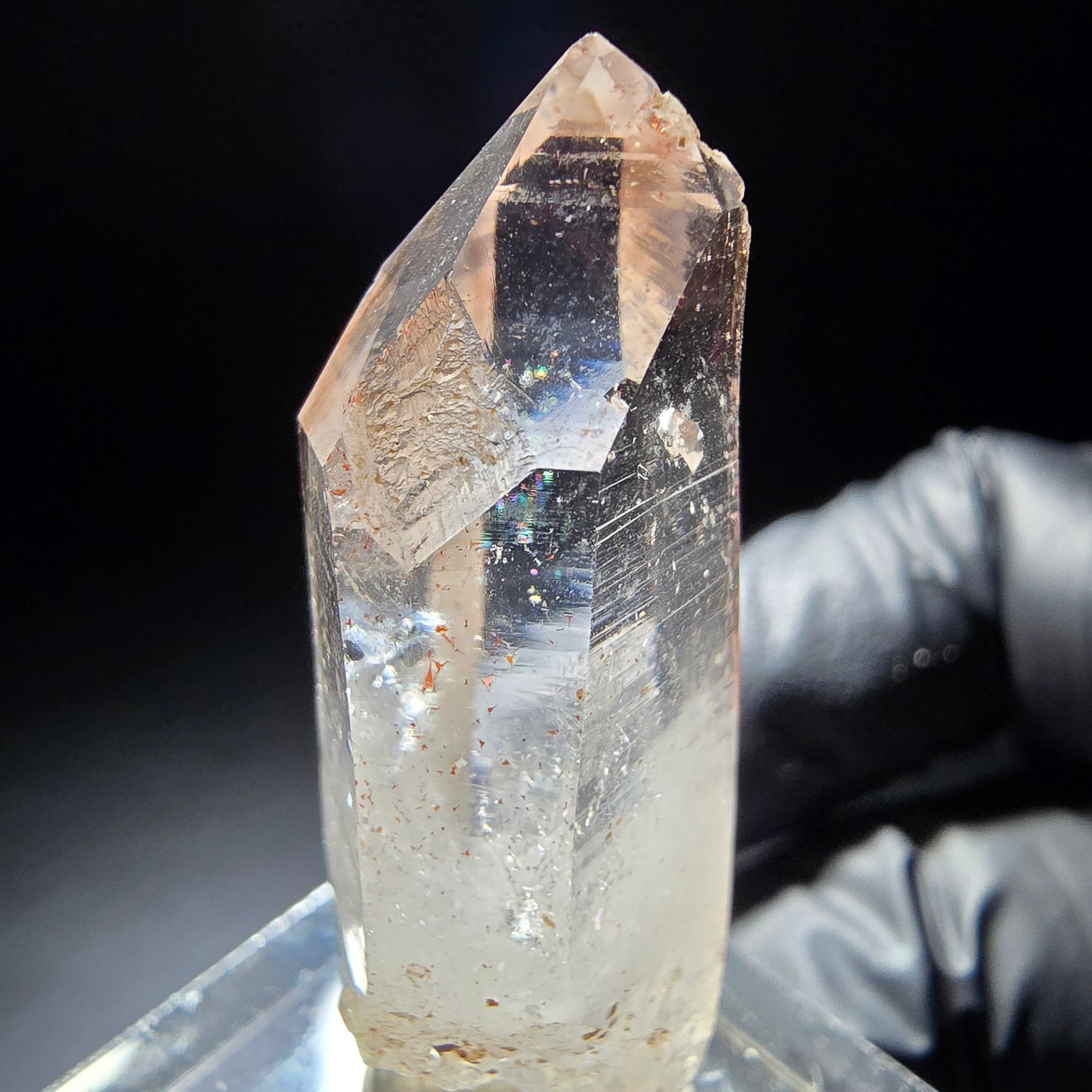 Quartz fumé fantôme clair avec inclusions de fer Goboboseb, Namibie 40*15*11mm