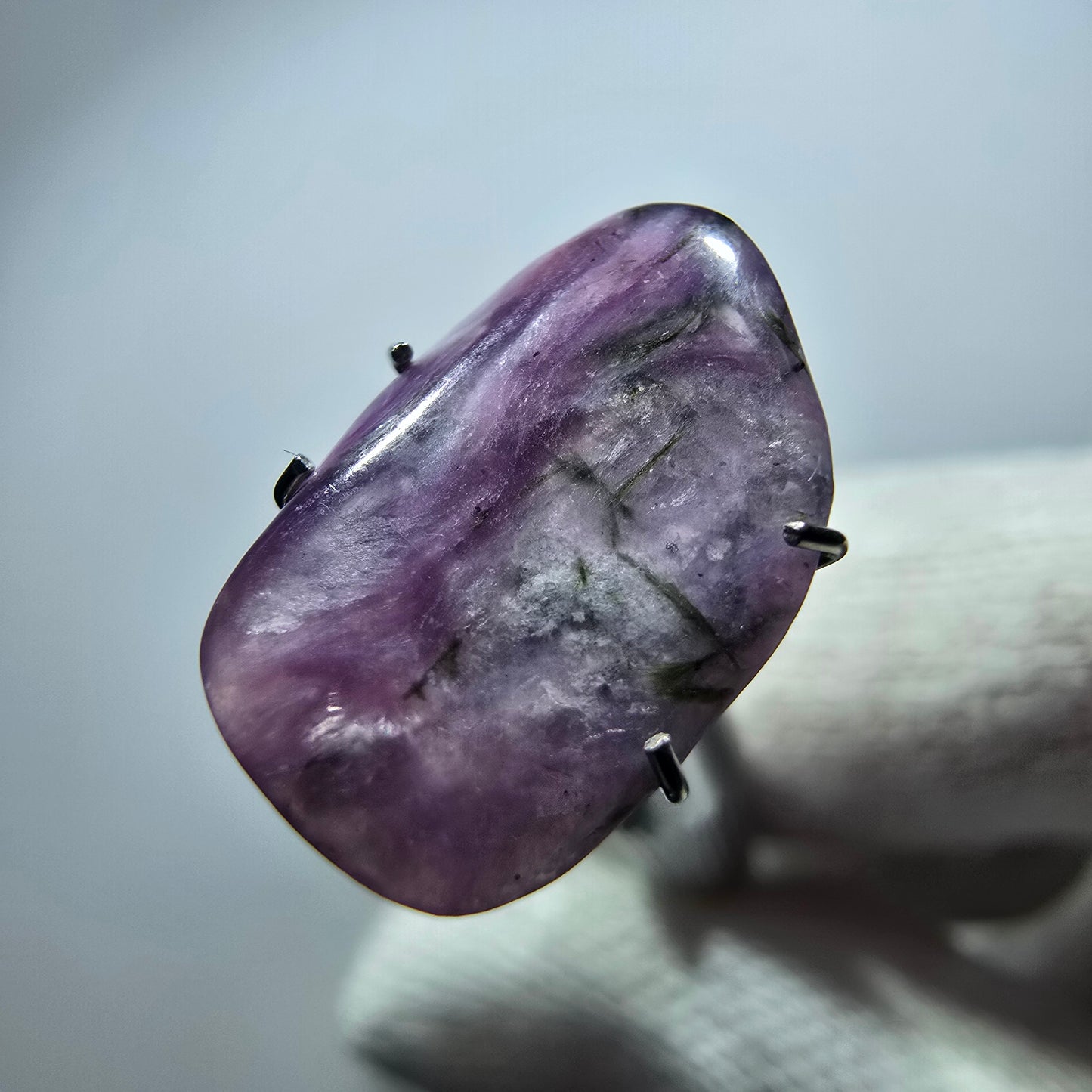 Rare Charoite crystal purple, polished Russia 16*10*2mm
