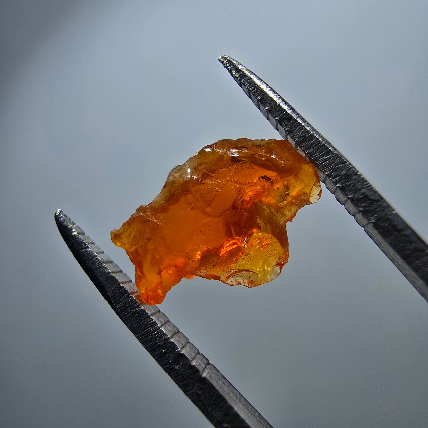 Seltener Feueropal Kristall, rot orange Mexiko 11*8*4mm