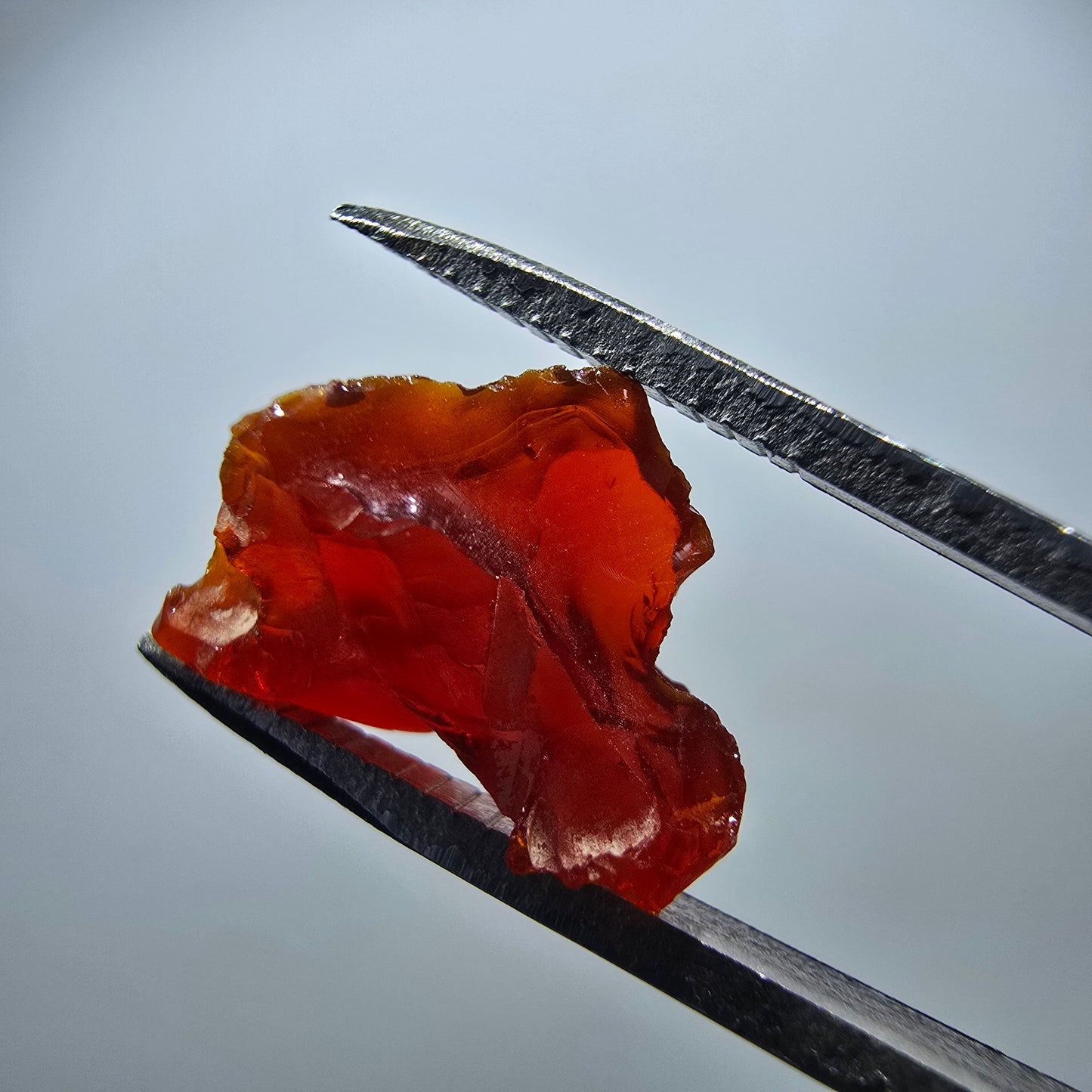 Seltener Feueropal Kristall, rot orange Mexiko 13*11*5mm