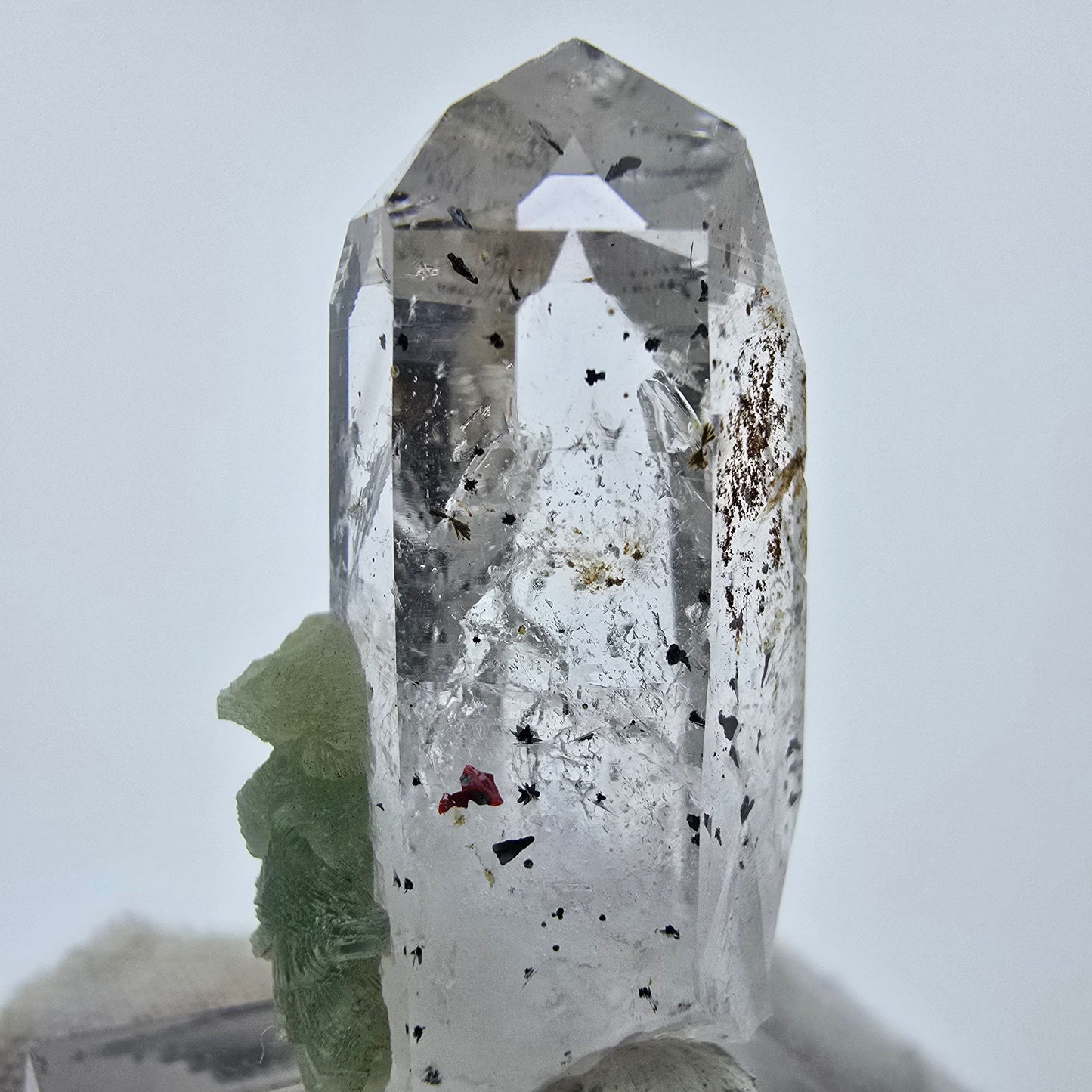 Enhydro Harlequin Amethyst Analcime Prehnite Streep Mine, Gob., Namibia 37*19*15mm