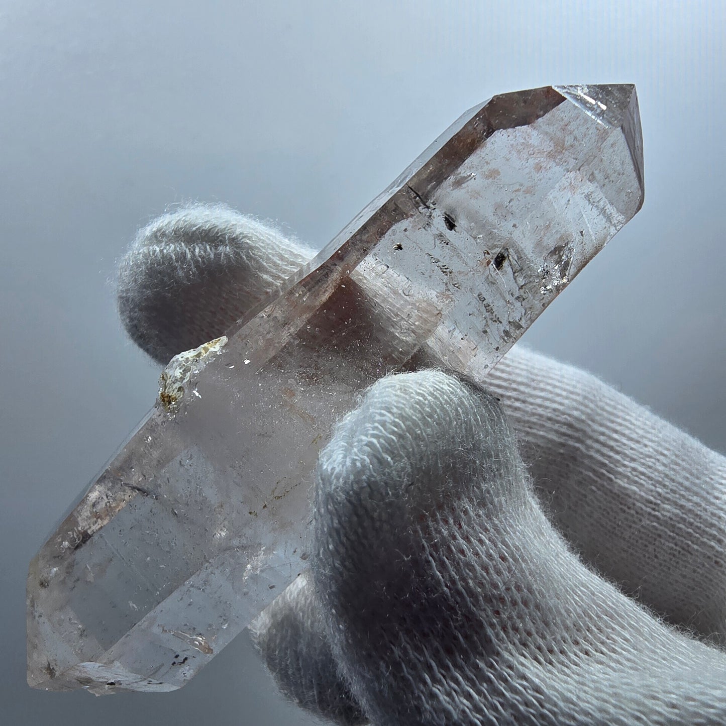 Lemurian Phantom Smoky Quartz DT Scepter Stage Valentine Pocket Goboboseb Namibie 70*19*14mm