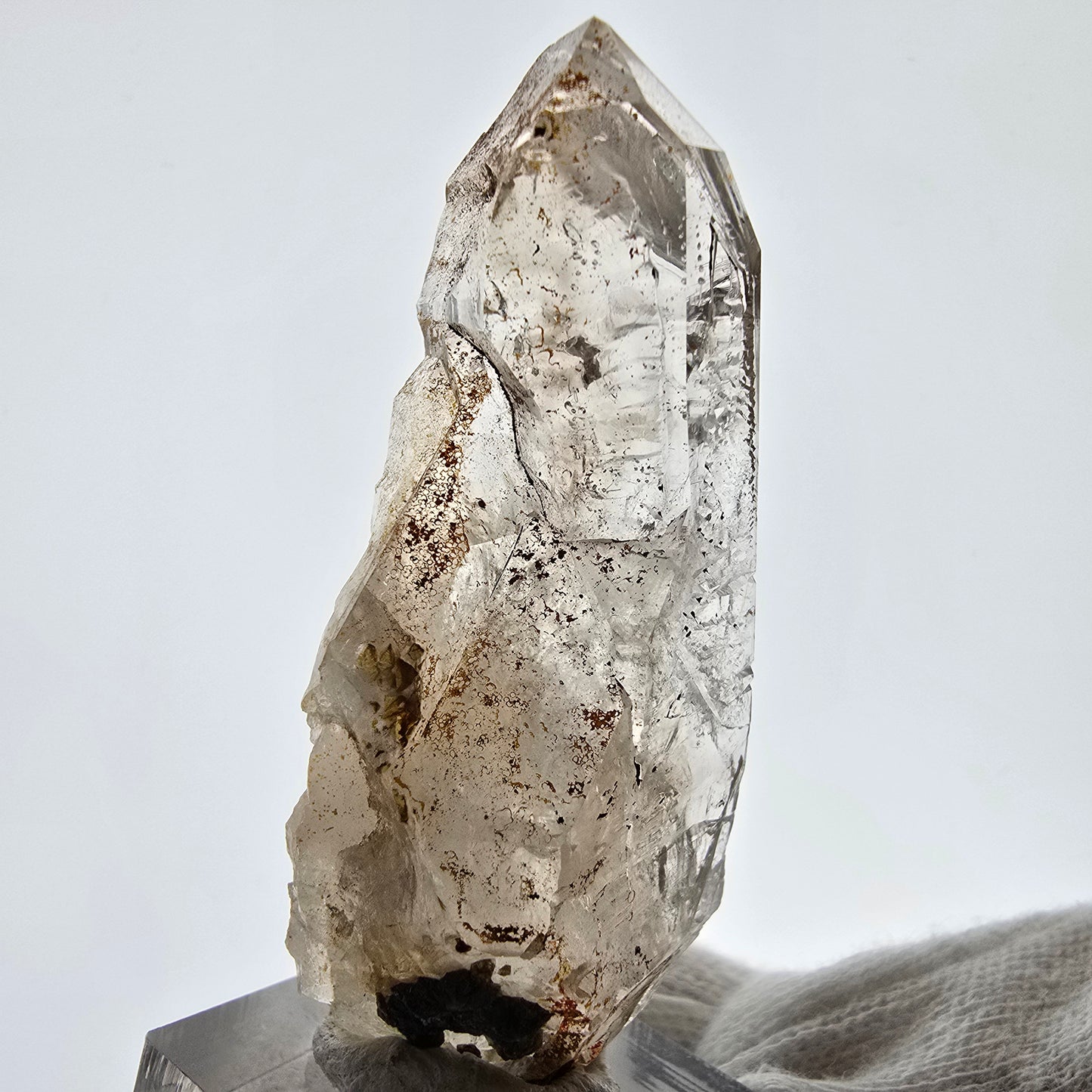 Skeleton Phantom Smoky Quartz Scepter Valentine Pocket, Namibia 62*23*18mm