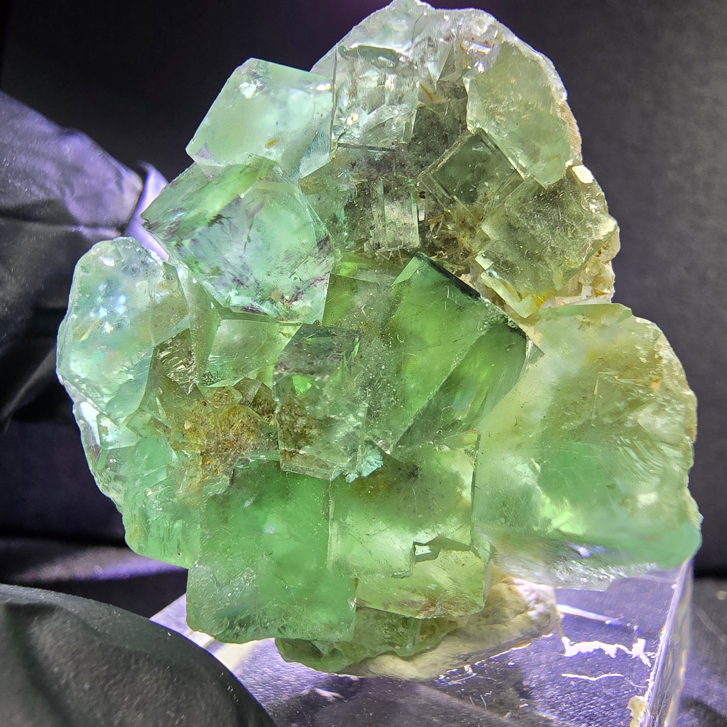 Sehr klare Fluorit Würfel Stufe grün 34*32*21mm Okorusu, Namibia Sammlung