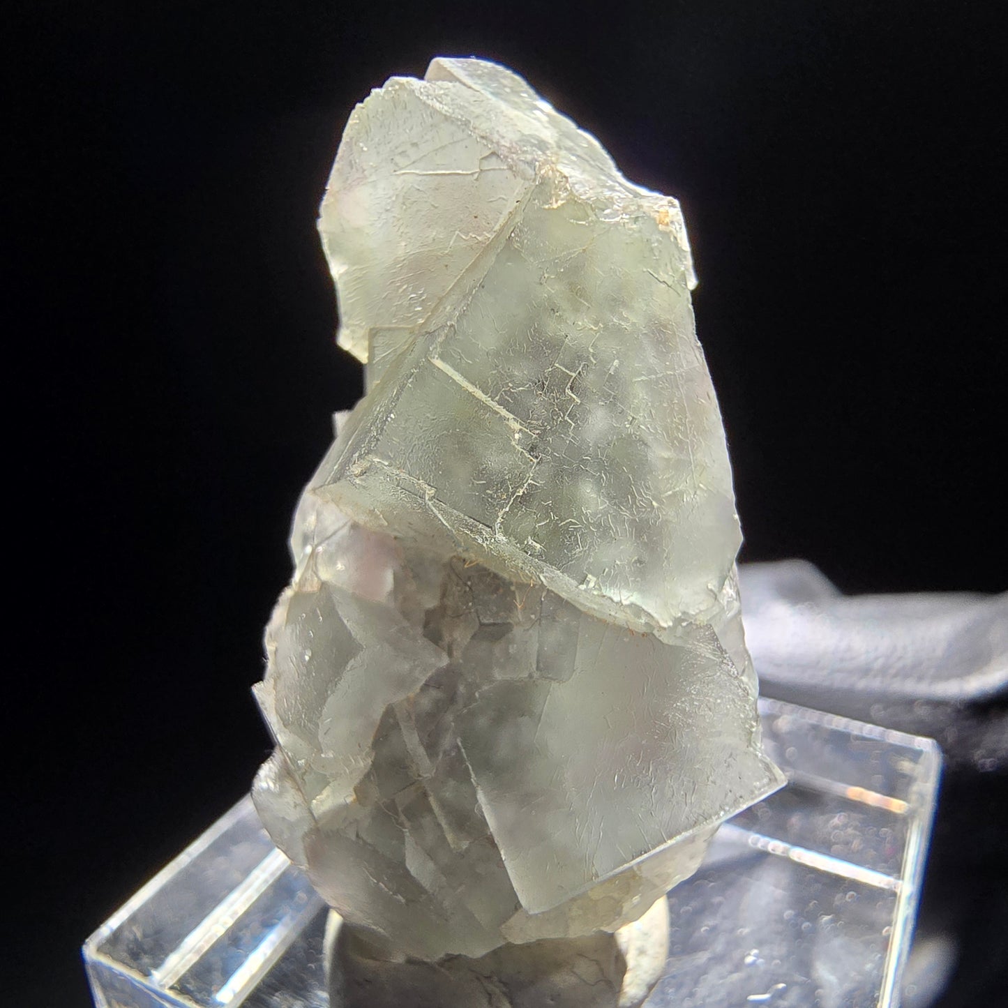 Phantom Fluorit Würfel Stufe grün lila Okorusu, Namibia 33*16*13mm Sammlung