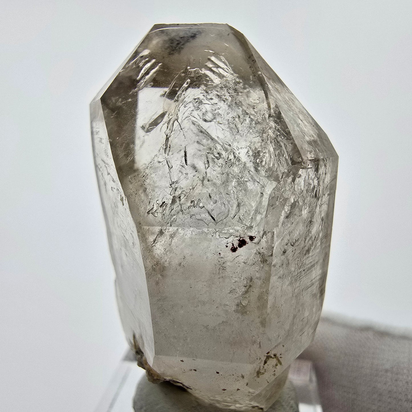 Enhydro Phantom Smoky Quartz Double Ended 1x Bubble Goboboseb, Namibia 47*26*22mm