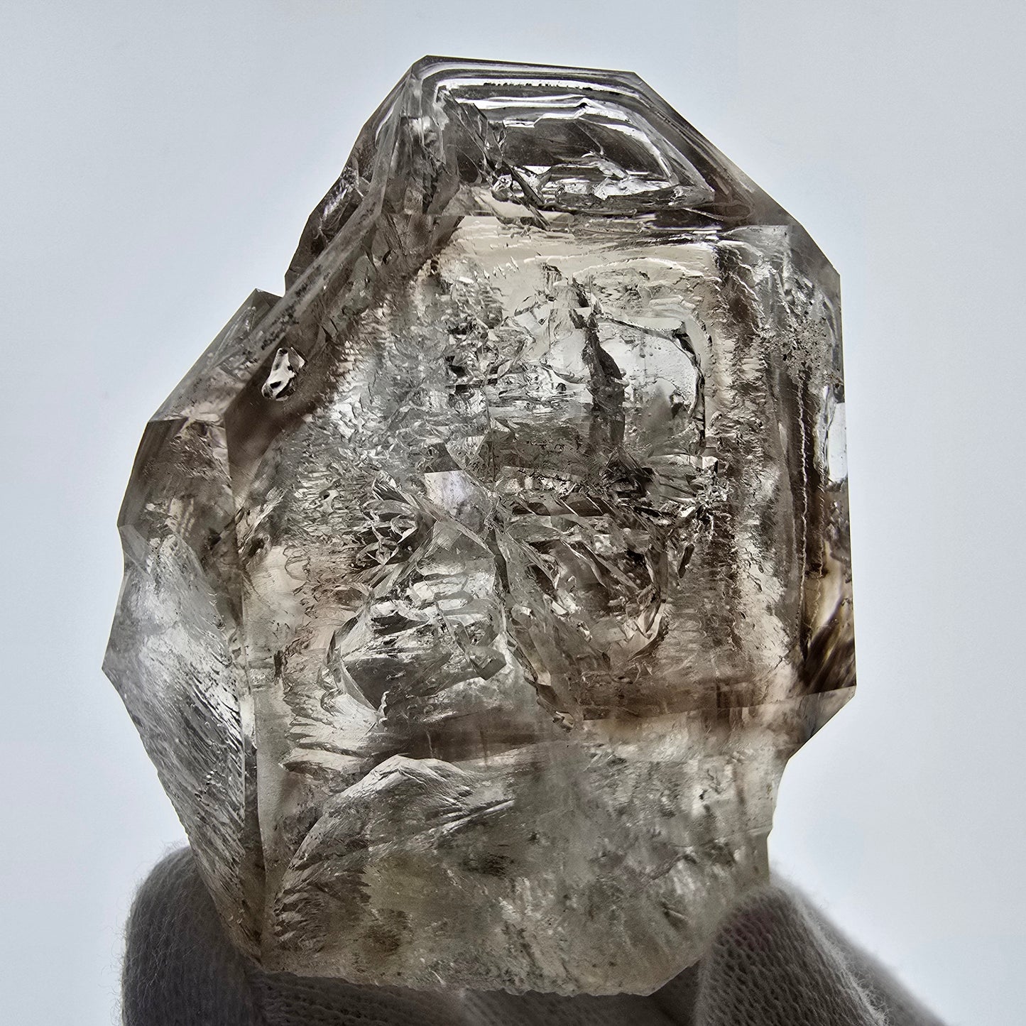 Skeleton Phantom Smoky Quartz Scepter Valentine Pocket Goboboseb Namibia 68*63*38mm