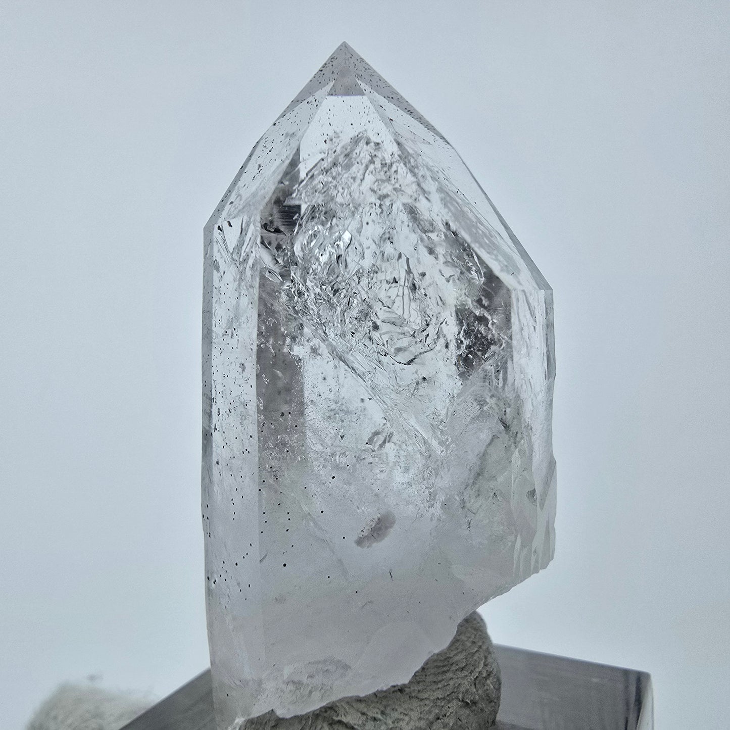 Klarer Phantom Hämatit Quarz Kristall Streep Mine, Goboboseb, Namibia 43*18*20mm