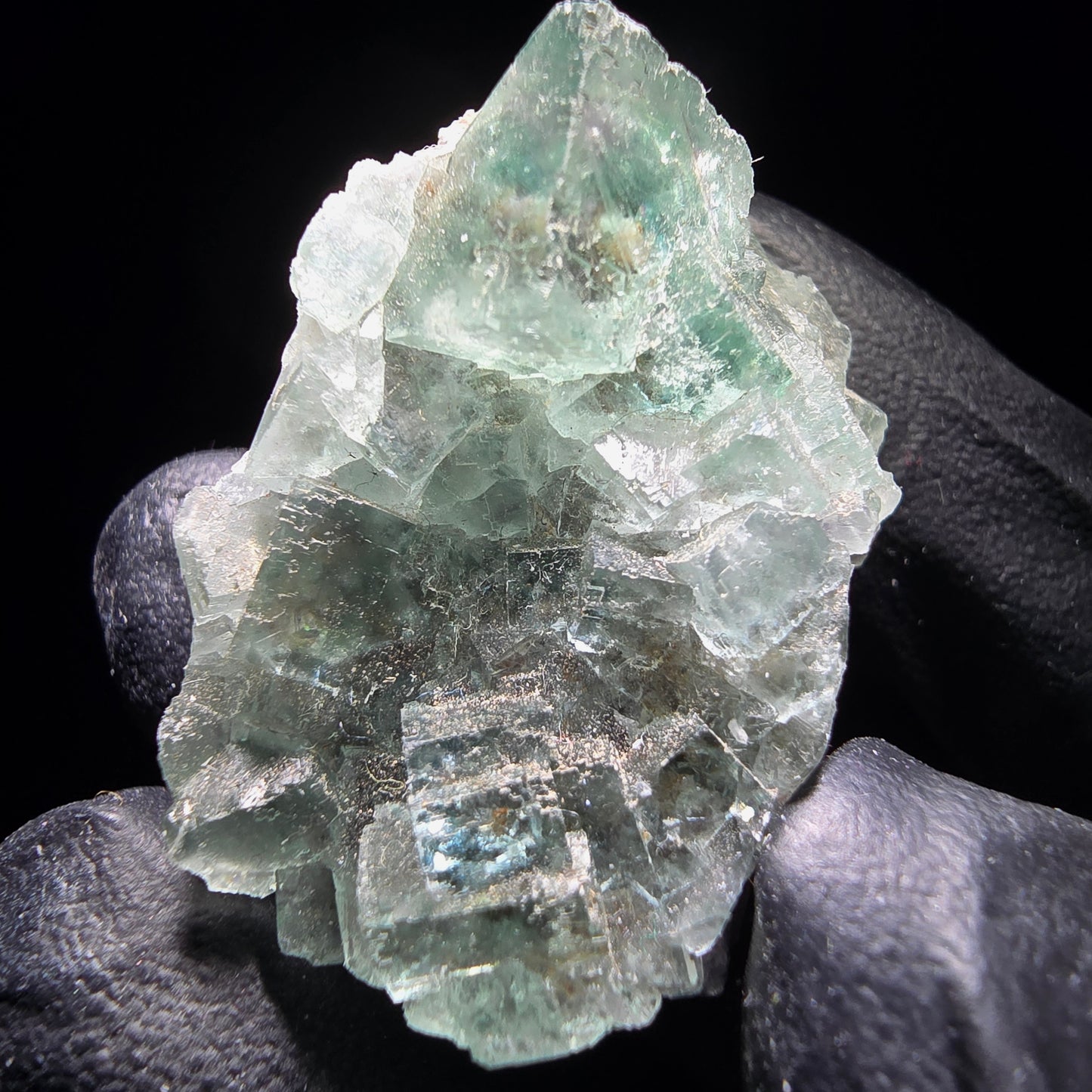 Phantom Fluorit Würfel Stufe grün lila Okorusu, Namibia 35*26*16mm Sammlung