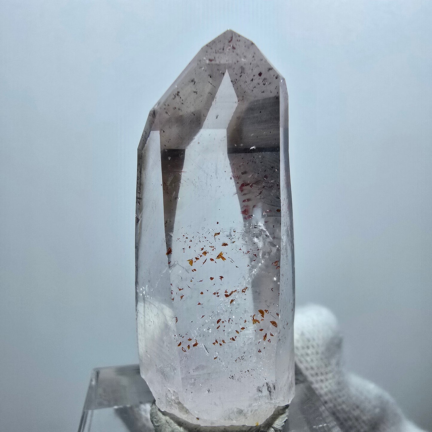 Enhydro Phantom Rauchquarz Zepter, 1x Blase Goboboseb, Namibia 42*17*12mm