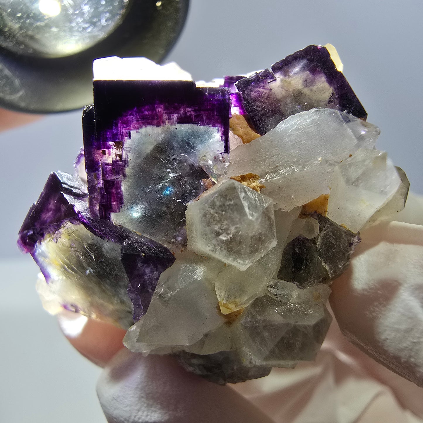 Cubes de fluorite fantôme transparente, spécimen de quartz, Okorusu zonal, Namibie, 37 x 32 x 31 mm