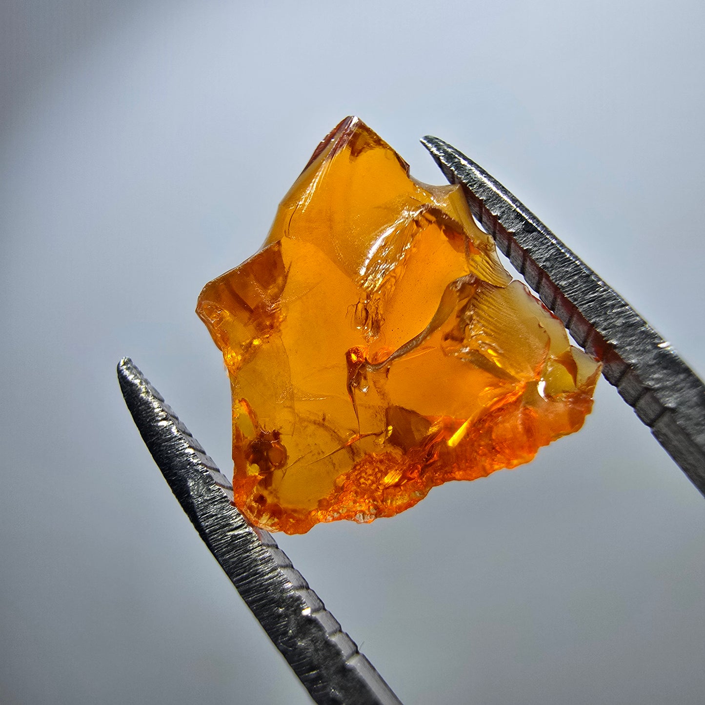 Seltener Feueropal Kristall, rot orange Mexiko 13*12*4mm