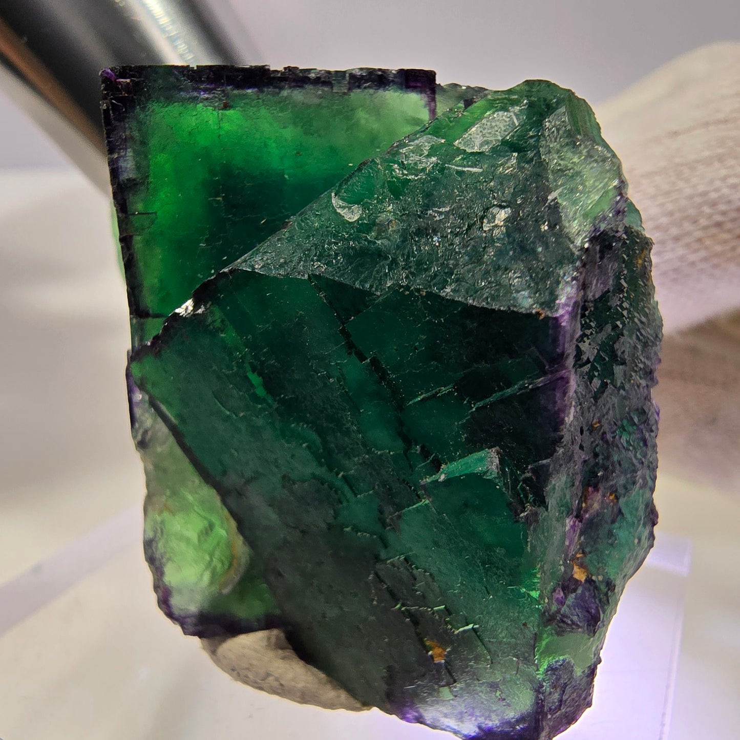 Spécimen de cube de fluorite fantôme parqueté zonal Okorusu, Namibie 53*43*21mm