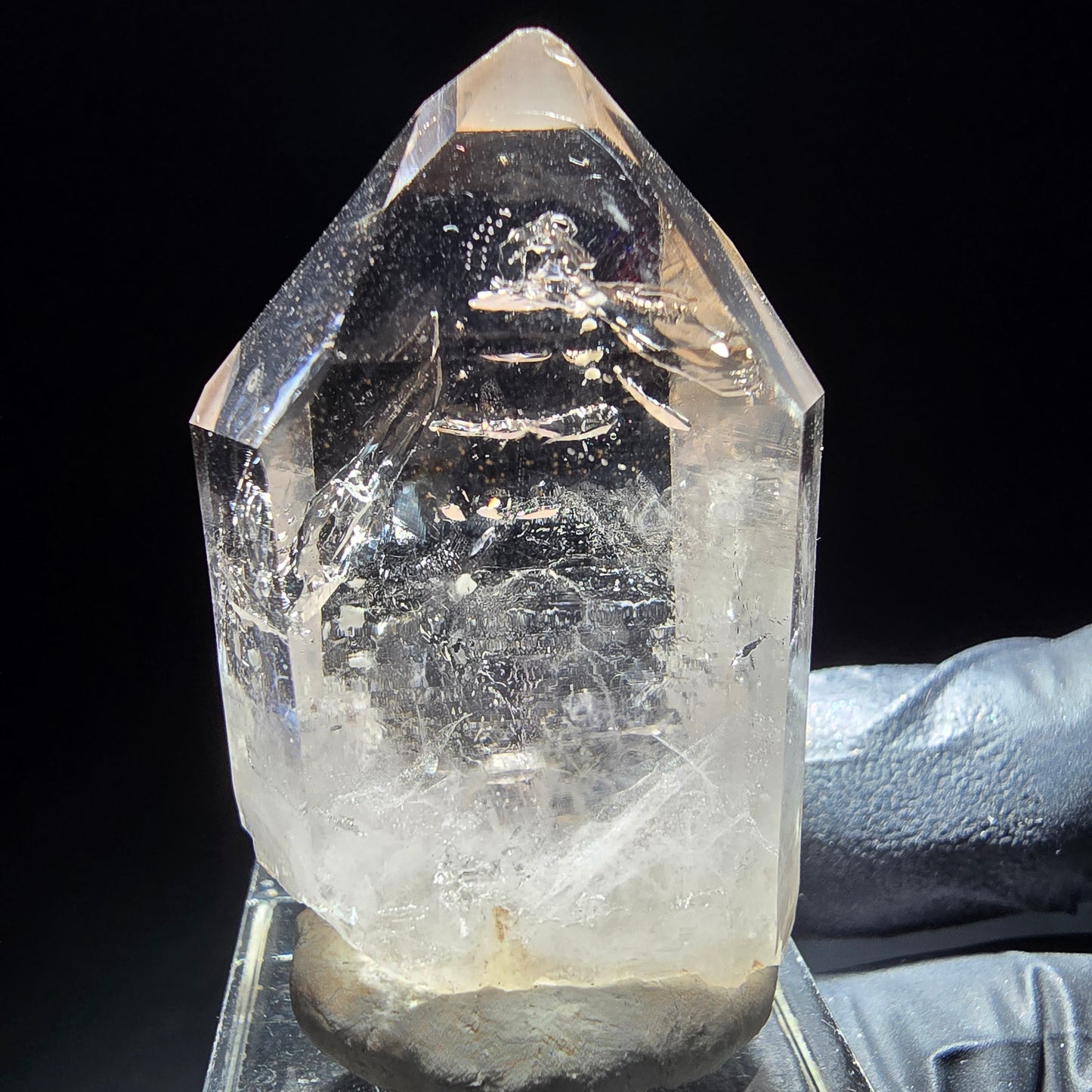 Enhydro Phantom Amethyst Rauchquarz 1x Luftblase Goboboseb, Namibia 44*27*17mm