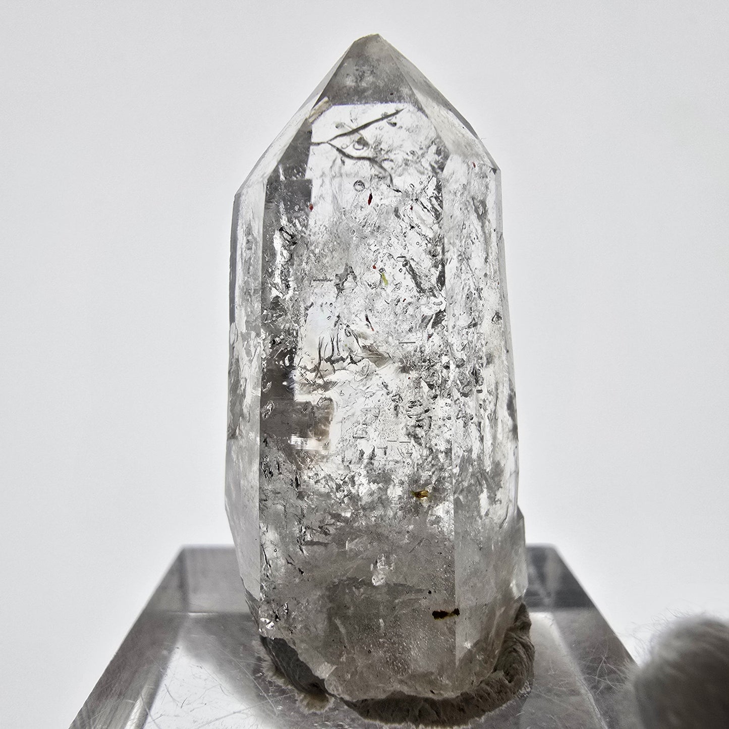 Enhydro Skeleton Smoky Quartz Scepter, 2x Bubble Valentine Pocket, Namibia 35*18*12mm