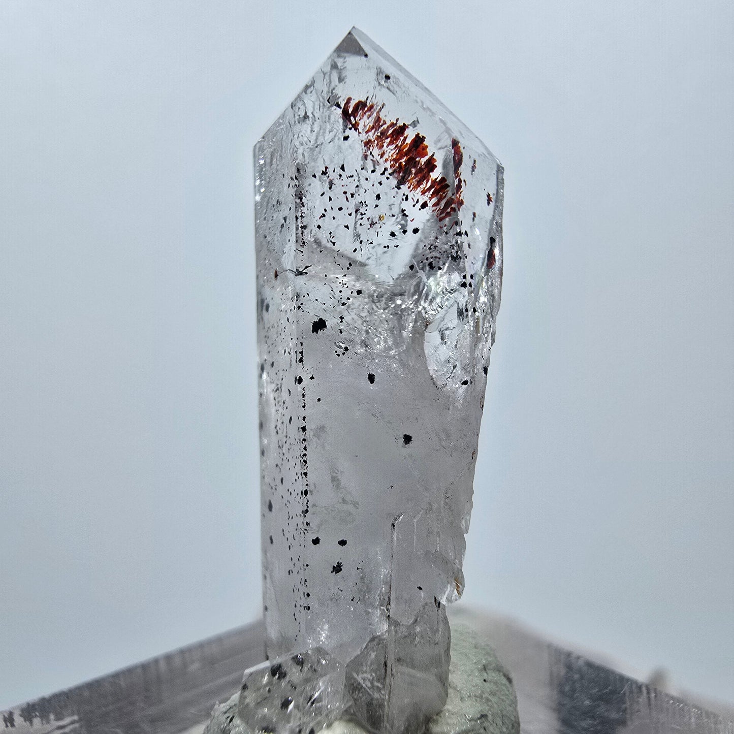 Quartz clair Harlequin Point Streep Mine, Goboboseb, Namibie 32 x 10 x 10 mm