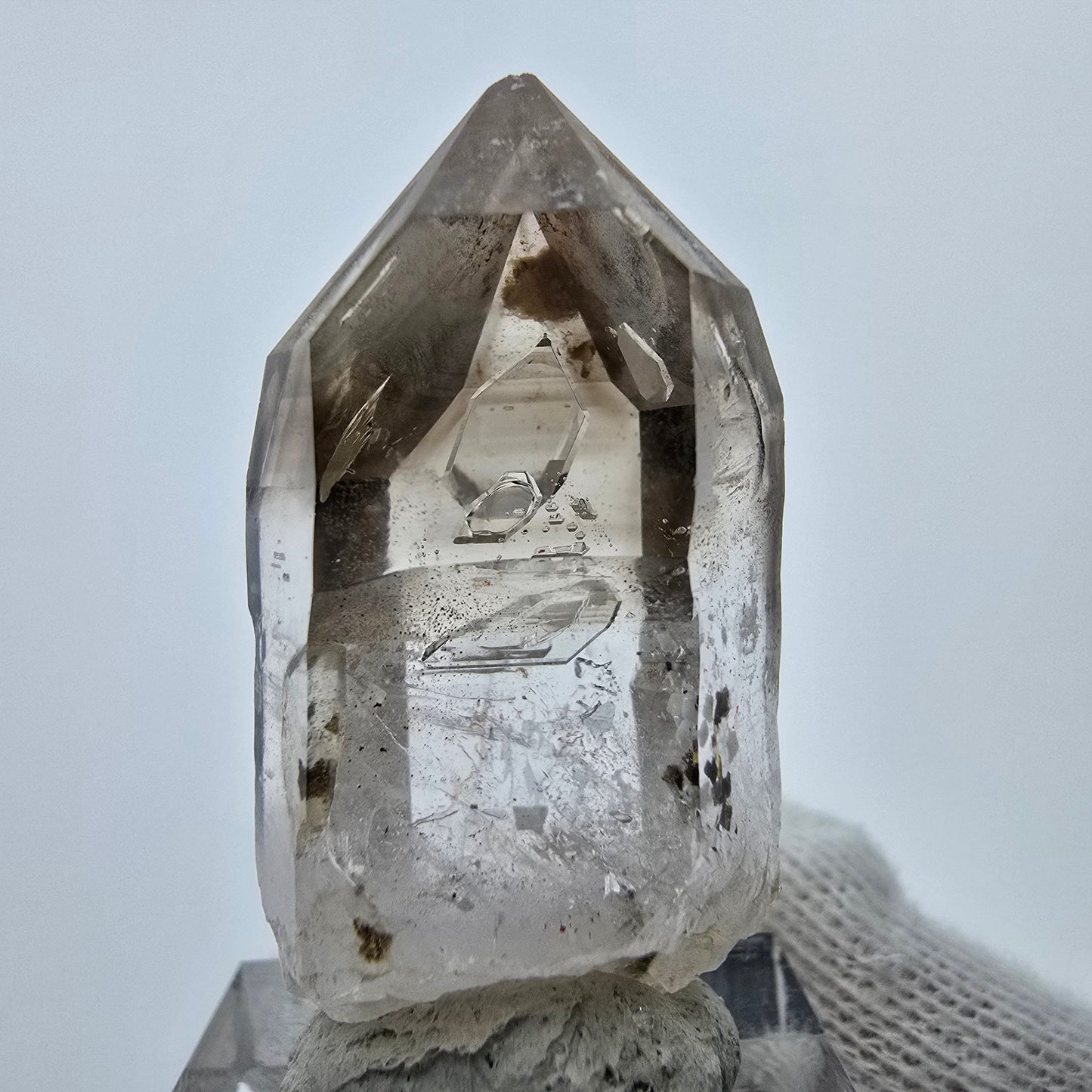 Klarer Phantom Rauchquarz Zepter Kristall Goboboseb, Namibia 42*21*18mm