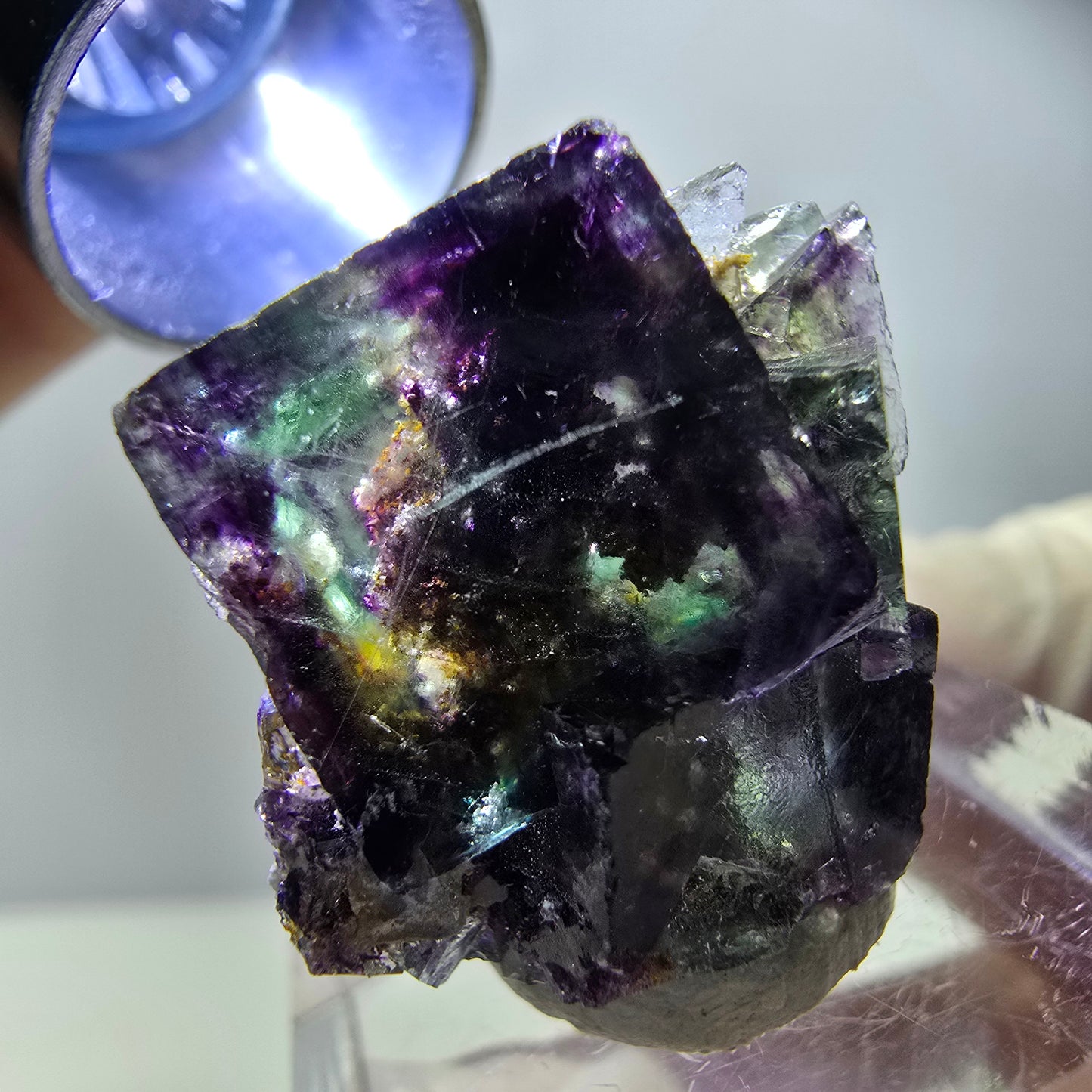 Rare Fluorite Cube Specimen, green purple Okorusu, Namibia 22*21*14mm