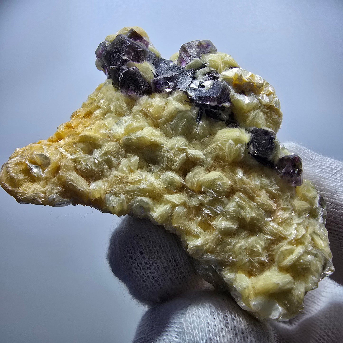 Colorful Phantom Fluorite Cubes Hyalite Muscovite Schorl Erongo, Namibia 67*55*35mm